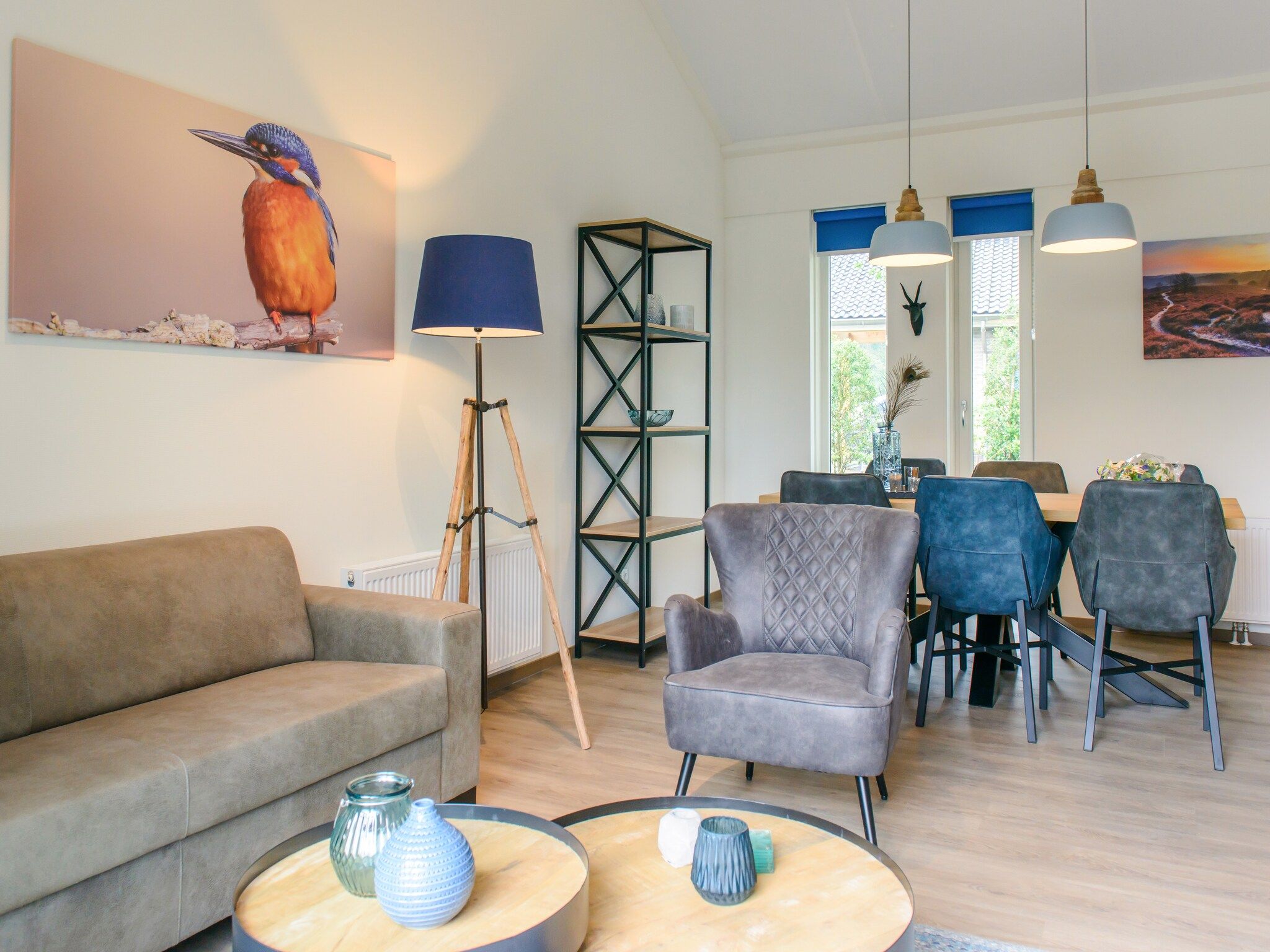 De woonkamer van Landgoed De IJsvogel 6 in Voorthuizen