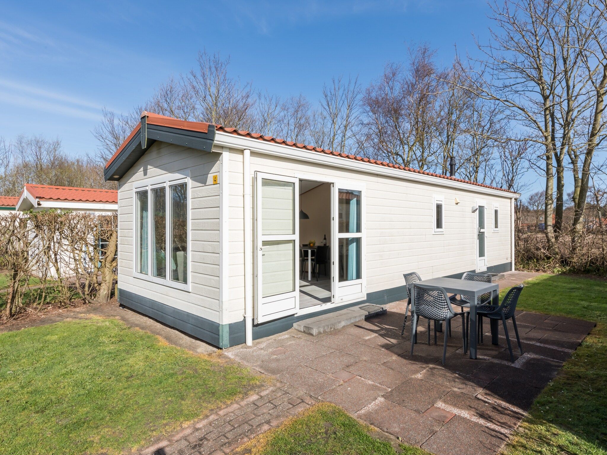 De buitenkant van Kustpark Texel 5 in De Koog