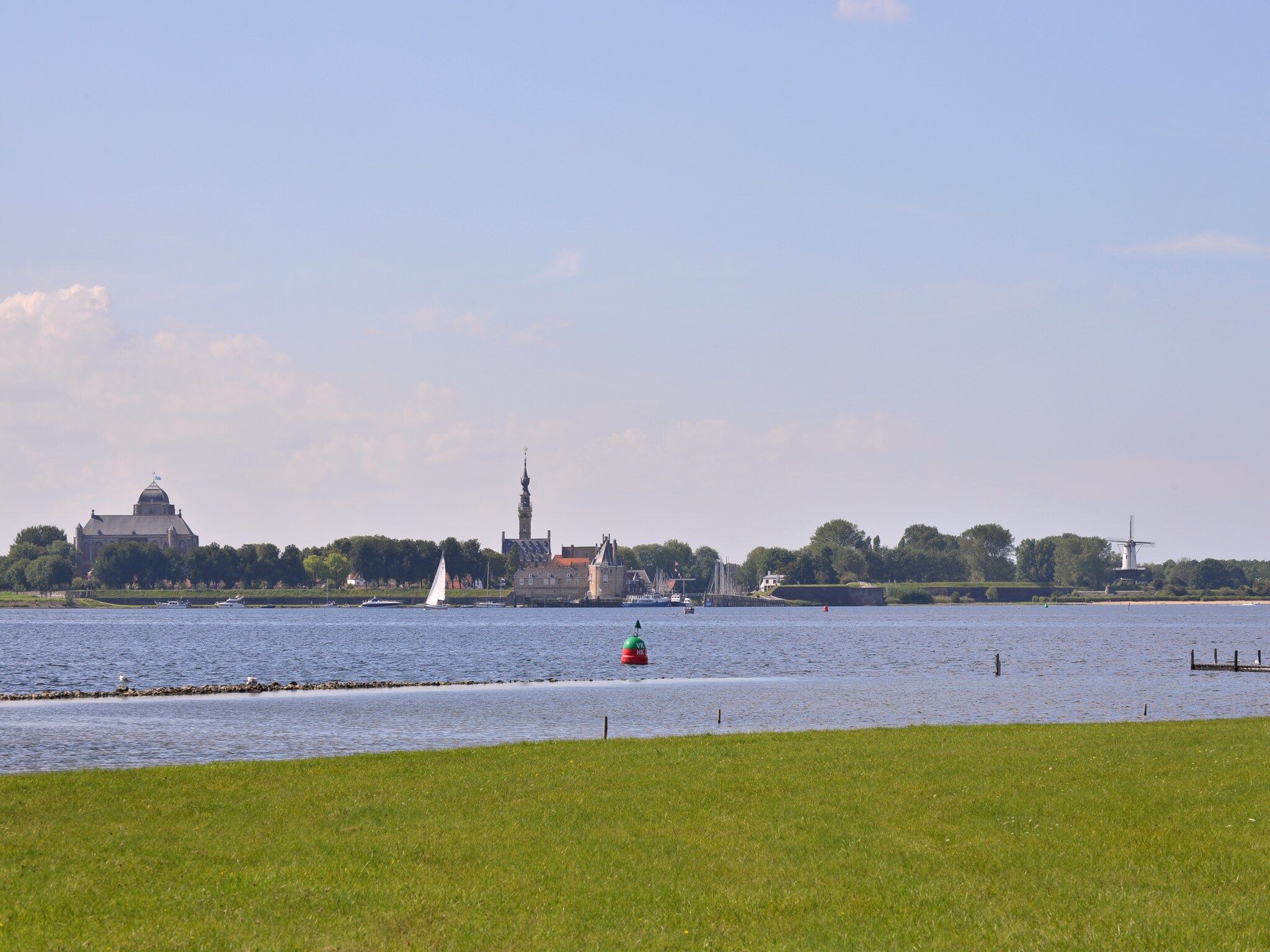 Het uitzicht vanaf Havenweg 12 in Kamperland