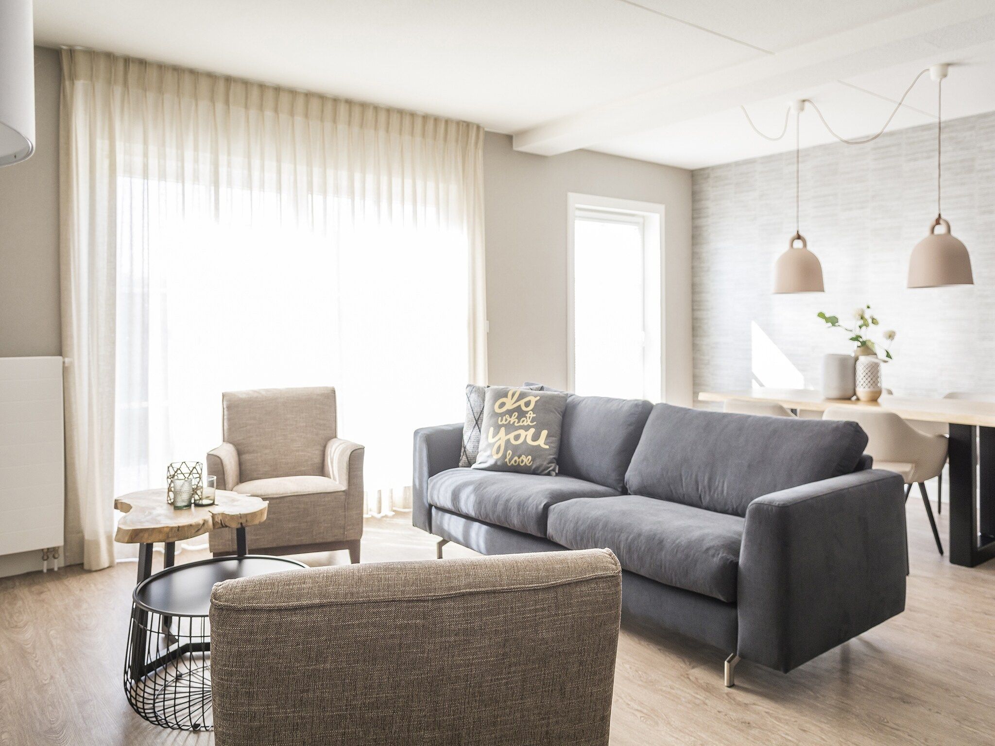 De woonkamer van Bouwlust G15 in De Cocksdorp Texel