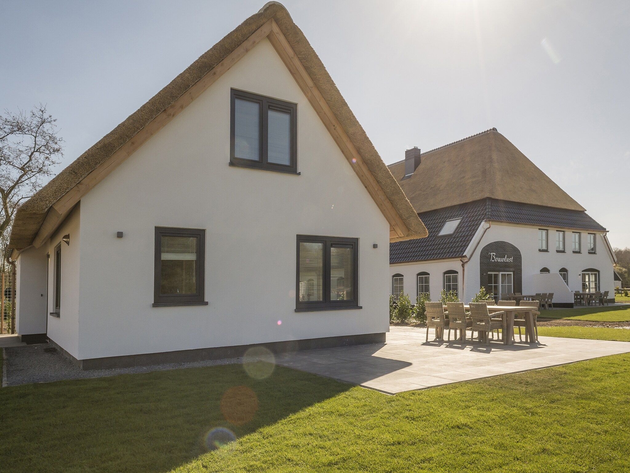 De buitenkant van Landhuis Bouwlust K in De Cocksdorp Texel