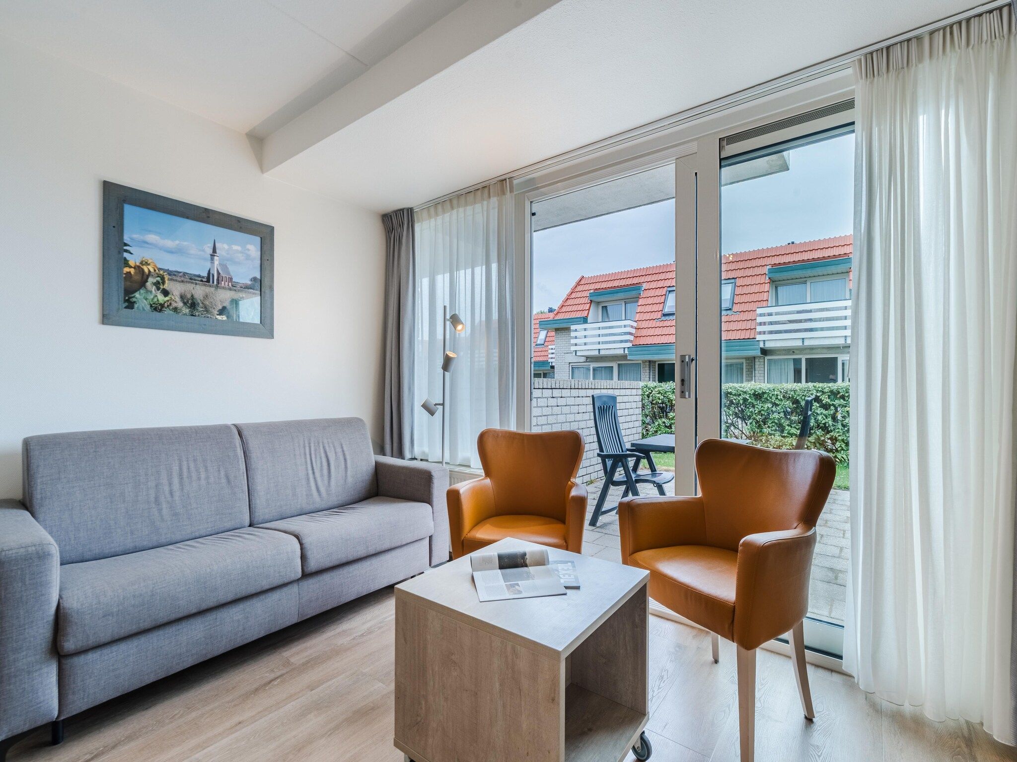 De woonkamer van Bosch en Zee 3 in De Koog Texel