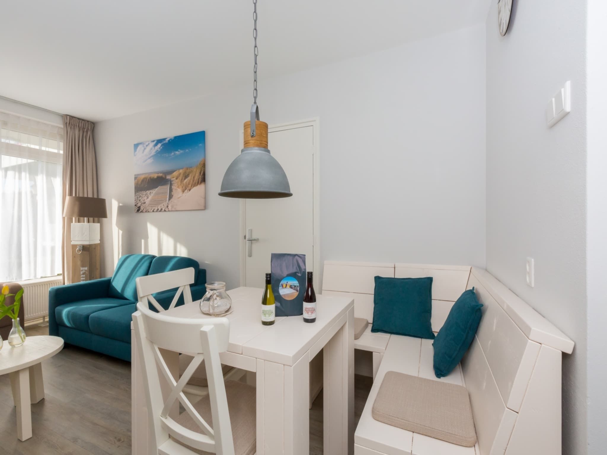 De woonkamer van Kurhaus- appartement 5 Zoutelande in Zoutelande
