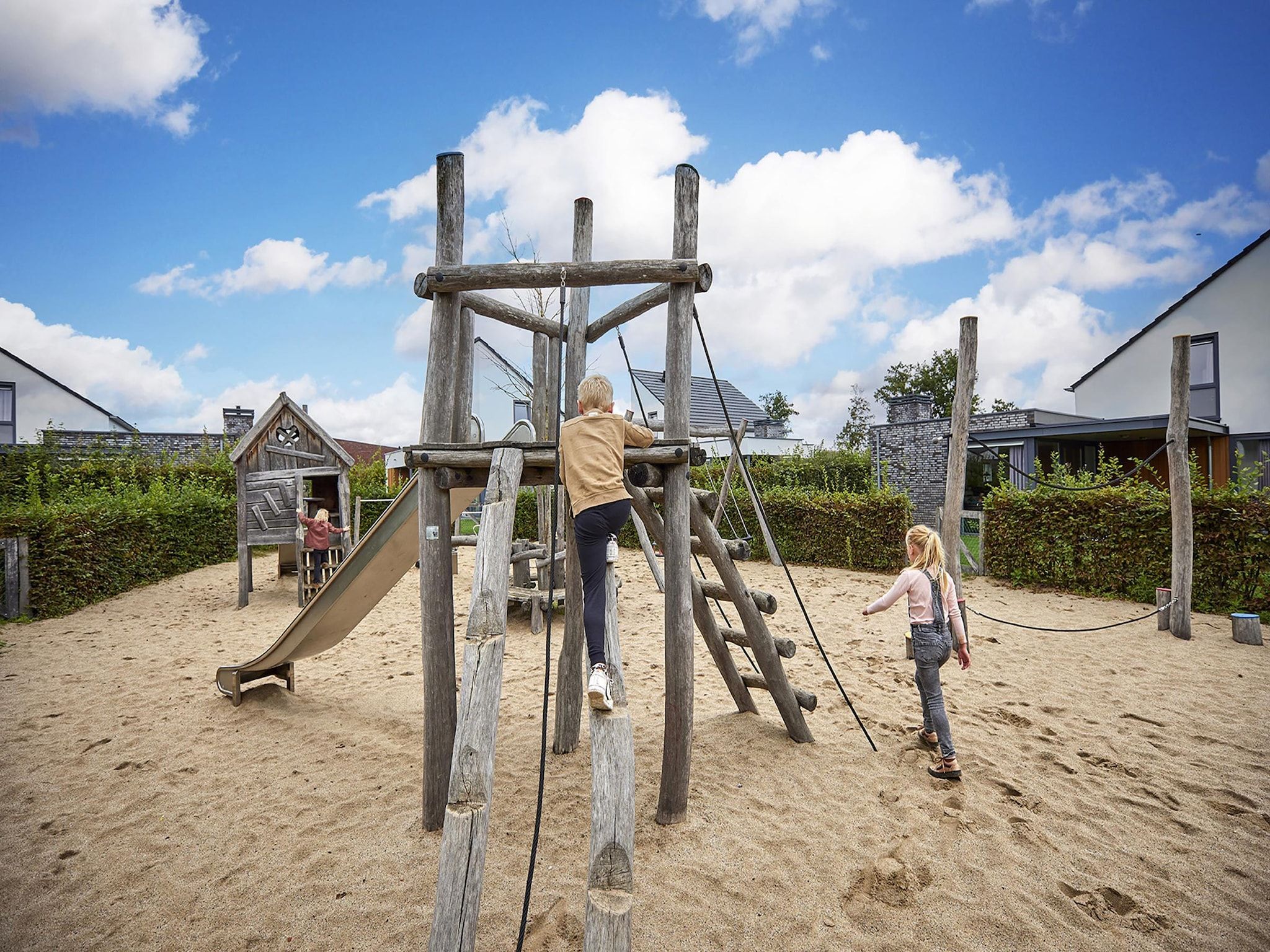 De tuin van Buitenhof De Leistert 24 in Roggel