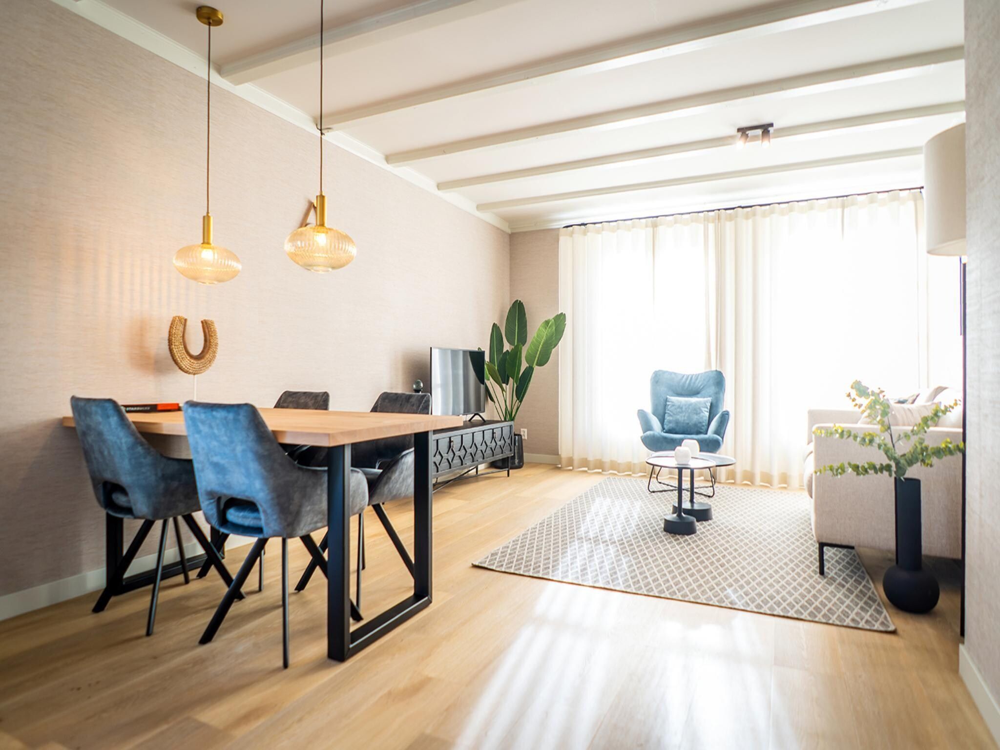 De eetkamer van Appartement Hoeve Holland R1 in De Cocksdorp - Texel