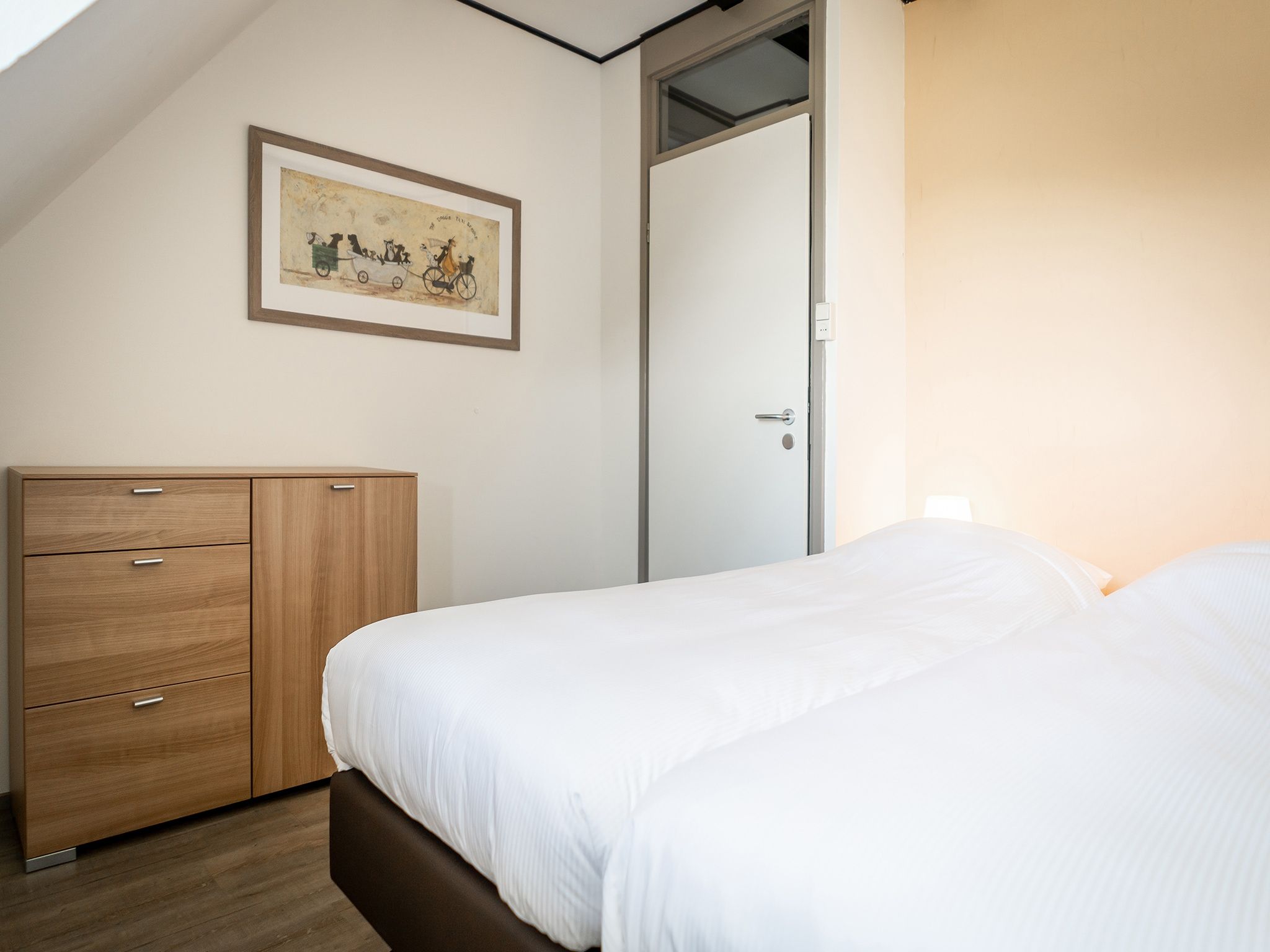Een slaapkamer van App Hoeve Holland T3 in De Cocksdorp Texel