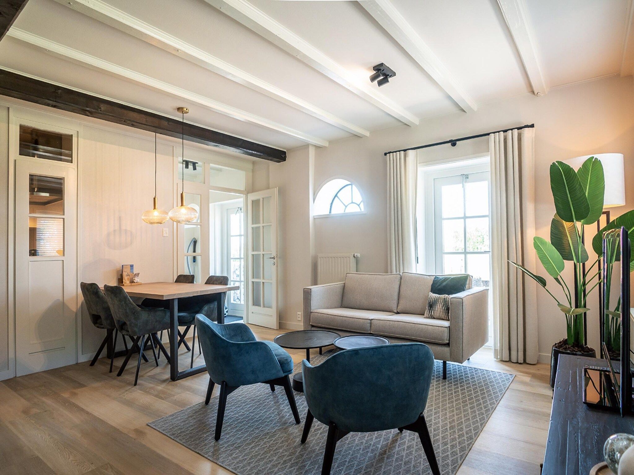 De woonkamer van App Hoeve Holland T3 in De Cocksdorp Texel