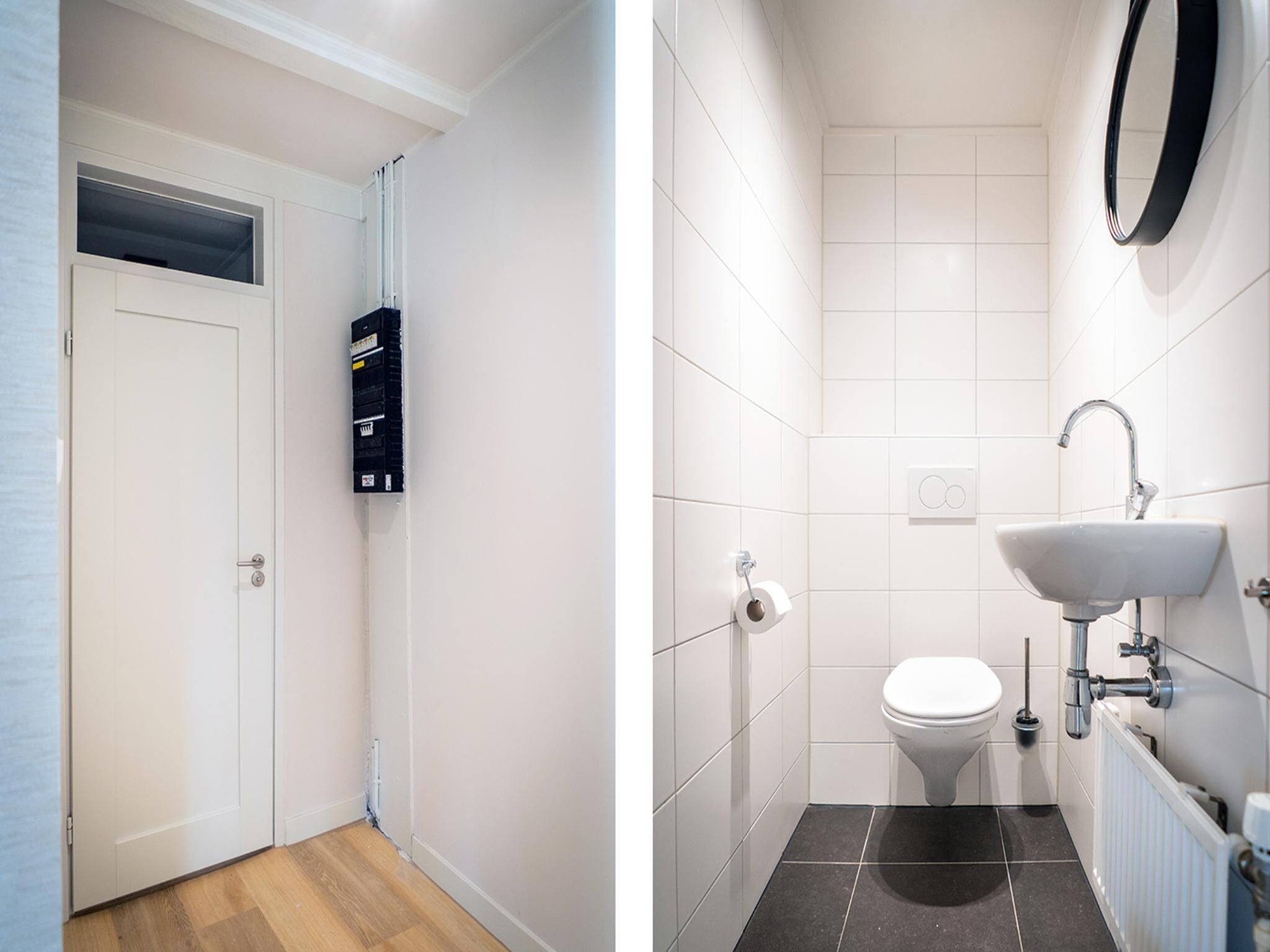 De badkamer van App Hoeve Holland W6 in De Cocksdorp Texel