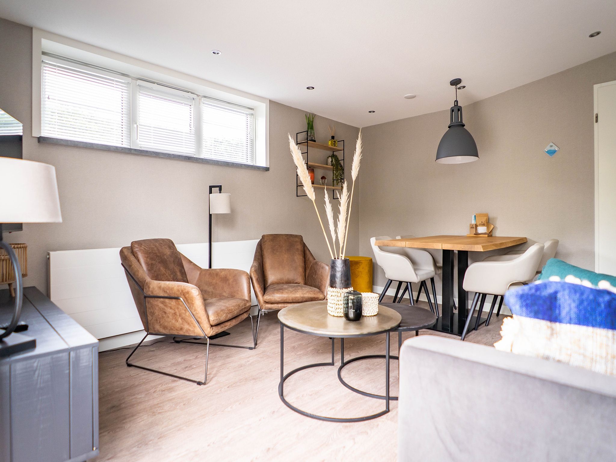De woonkamer van Stoeterij C65 in De Cocksdorp Texel