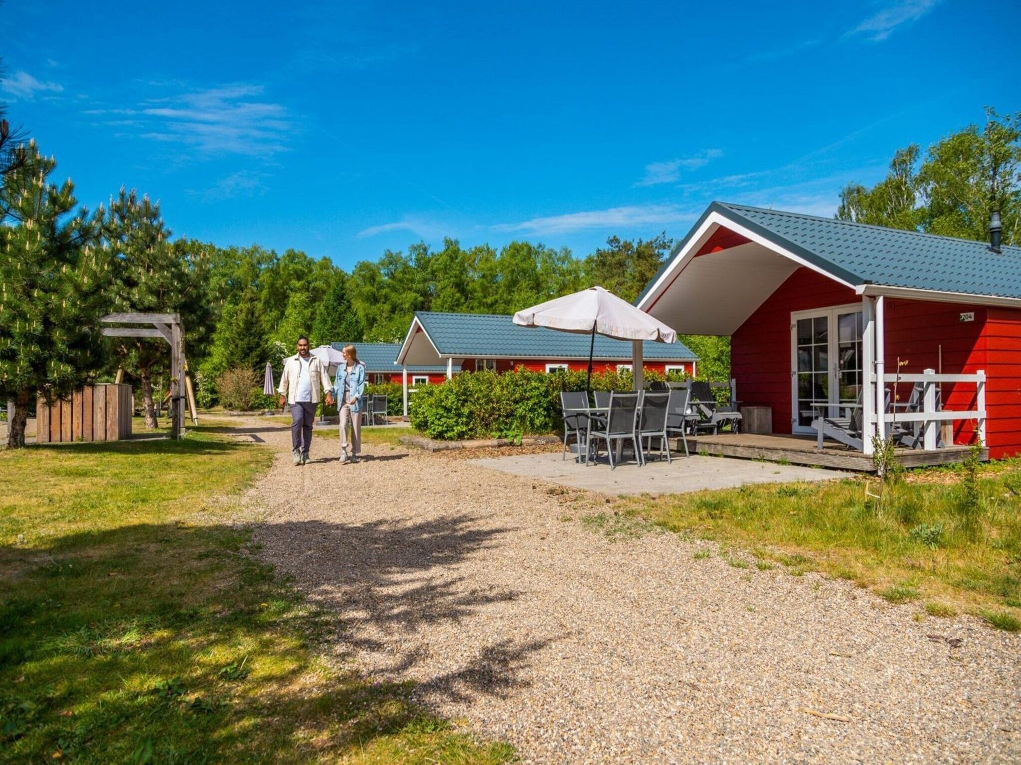 De buitenkant van Boslodge 4 in Otterlo