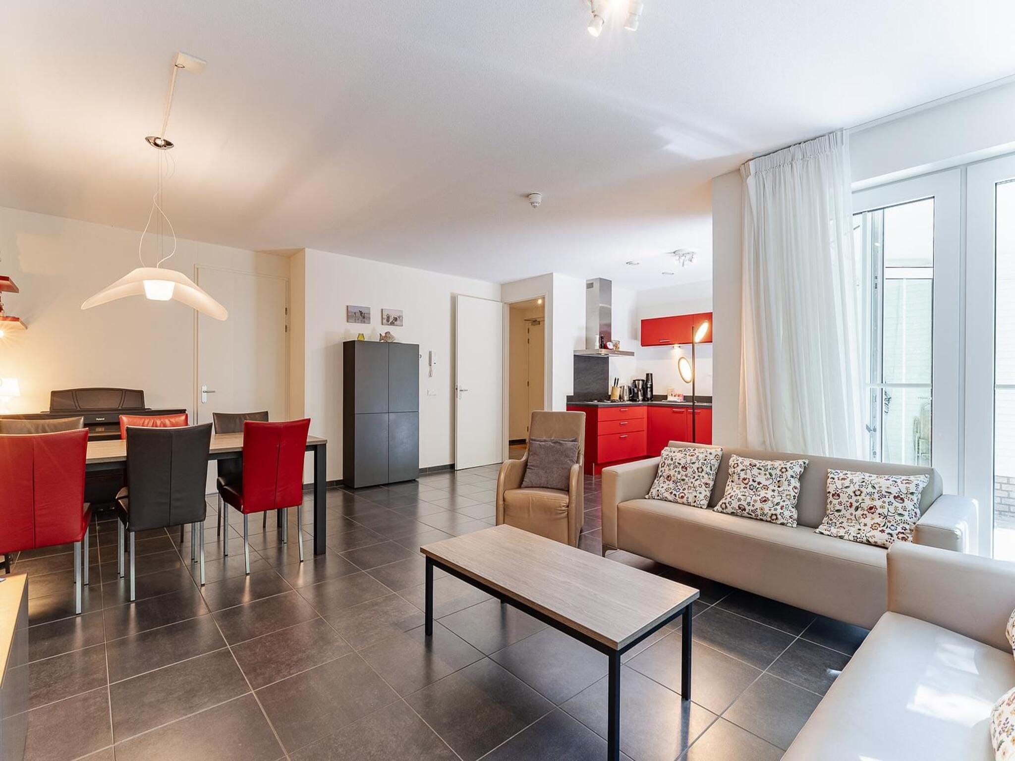 De woonkamer van Appartement Duinhof Dishoek 13H - 6 pers de luxe in Koudekerke