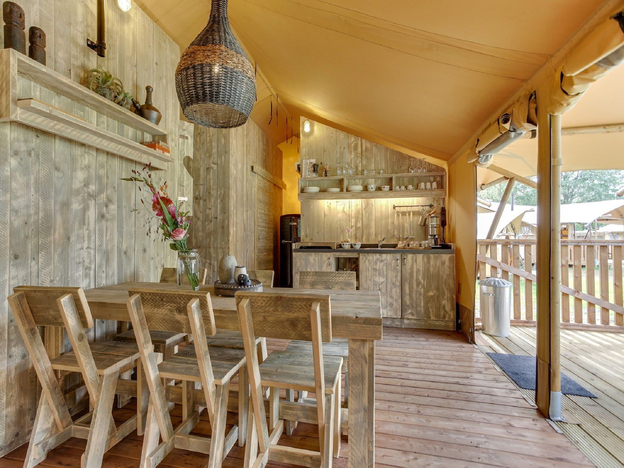 De keuken van Vakantiepark Sandberghe 10 in Uden