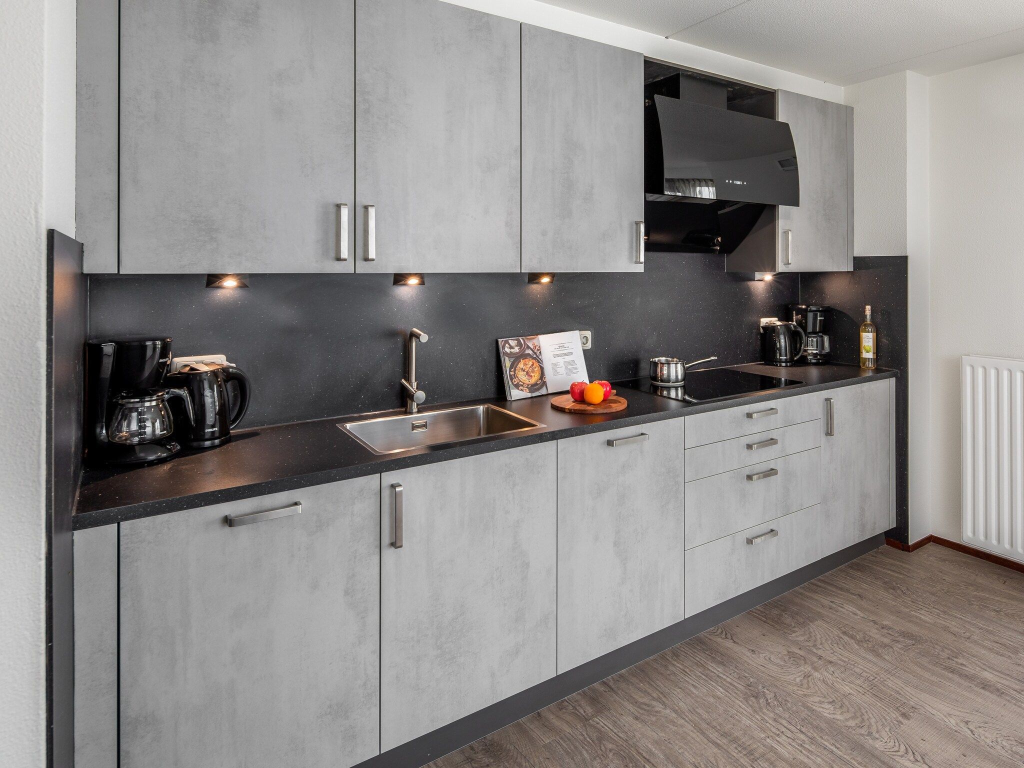 De keuken van Noordzee Résidence De Banjaard 1 in Kamperland