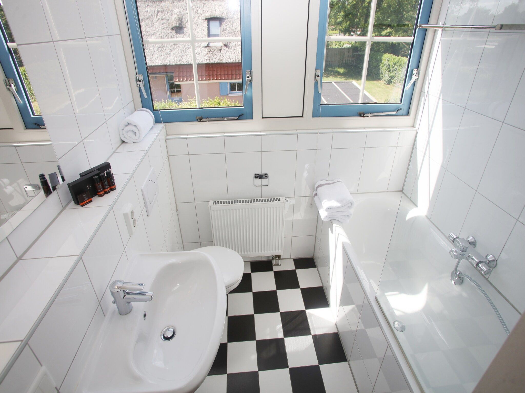 De badkamer van Kustpark Texel 12 in De Koog
