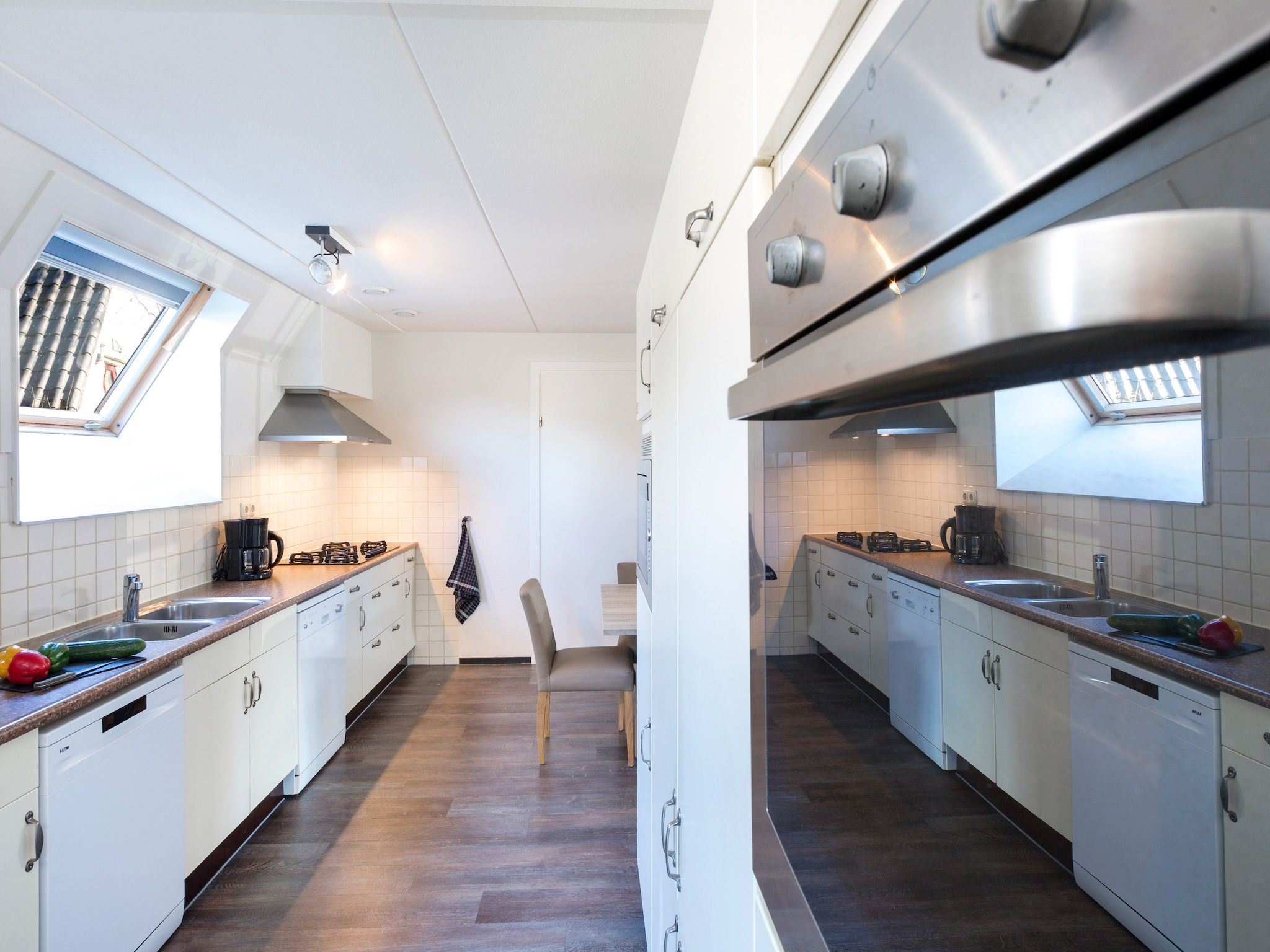 De keuken van Vakantiepark de Katjeskelder 12 in Oosterhout