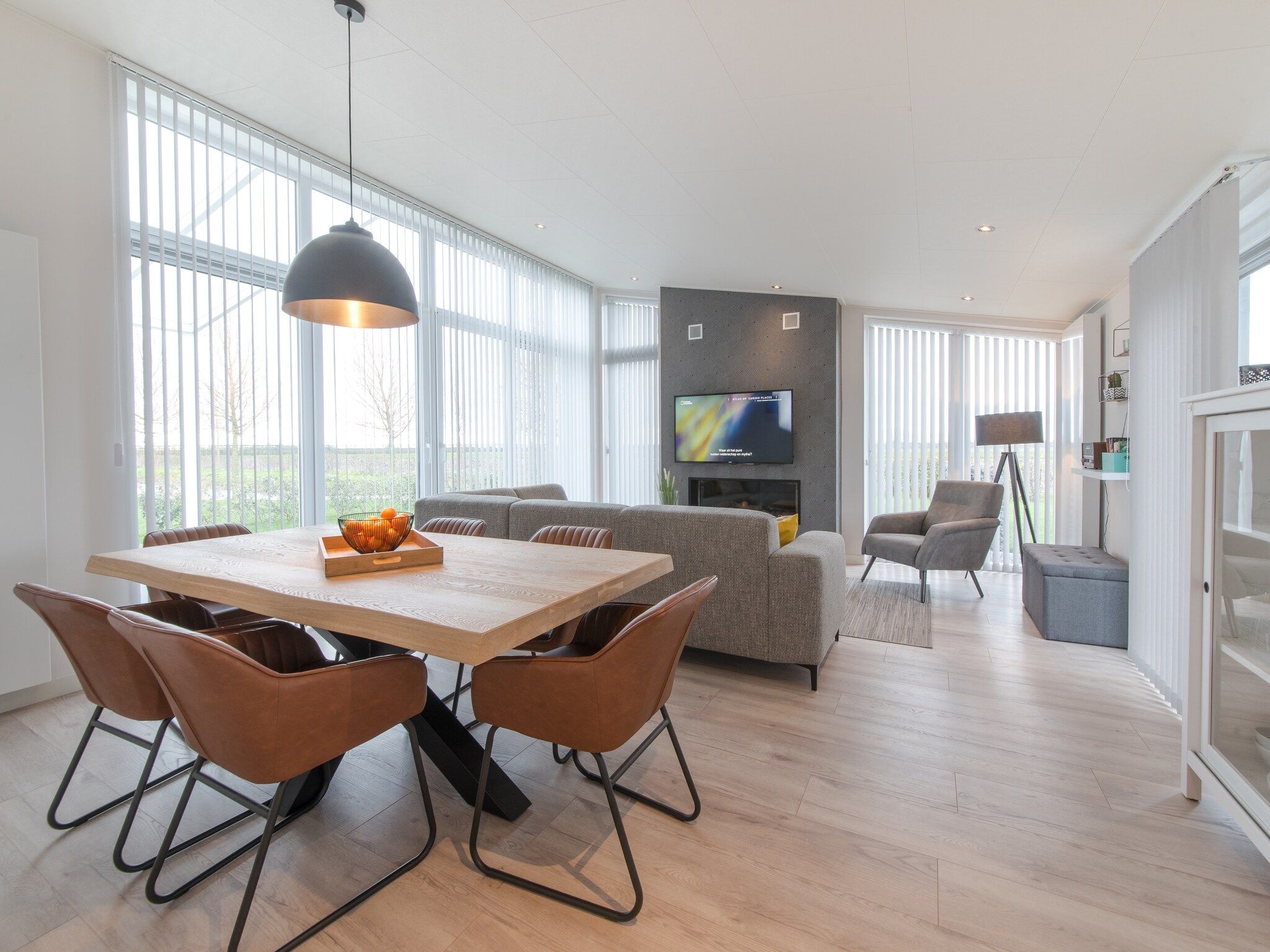 De woonkamer van Water Resort Oosterschelde 39 in Wemeldinge