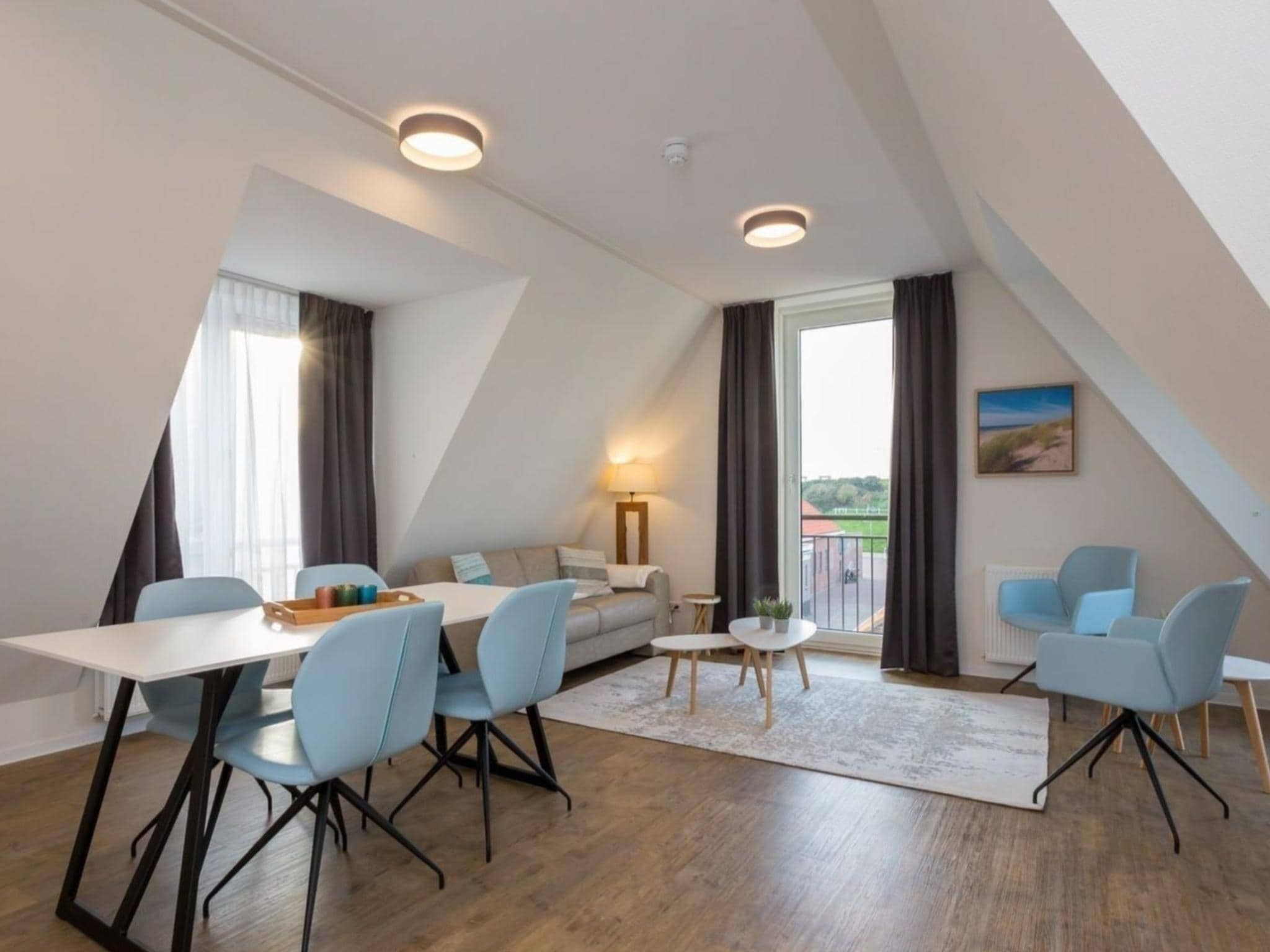 De woonkamer van Aparthotel Zoutelande - 6 pers luxe appartement huisdier in Zoutelande