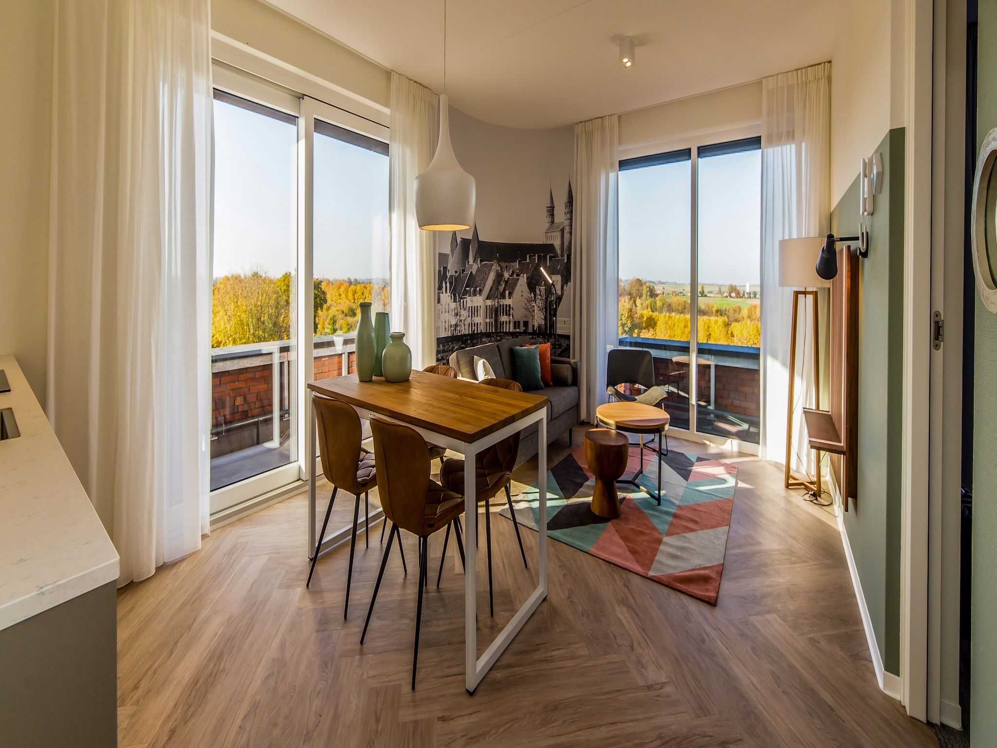 De woonkamer van Resort Maastricht - Prins van Oranje 1 in Maastricht