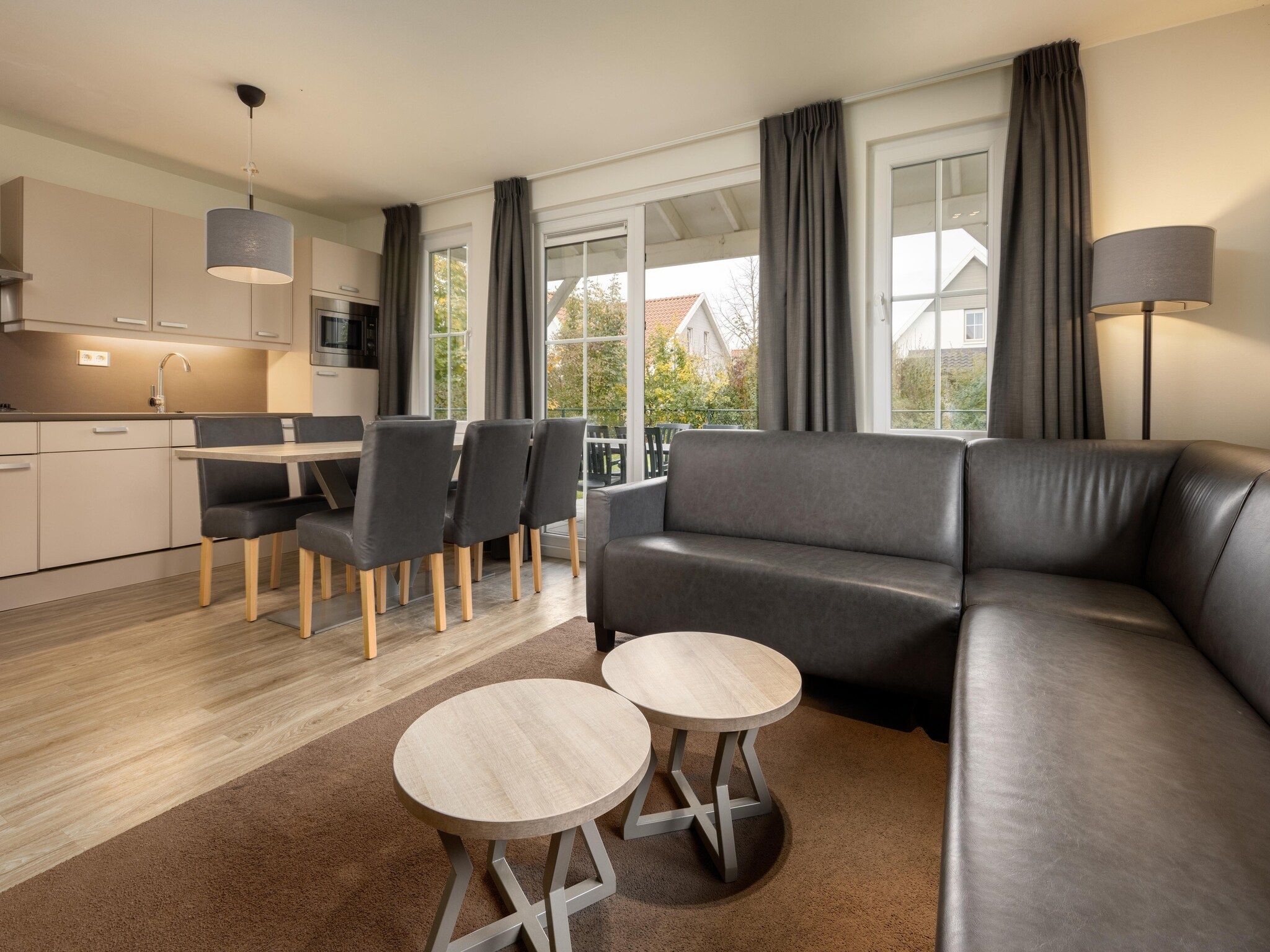 De woonkamer van Résidence Klein Vink 7 in Arcen