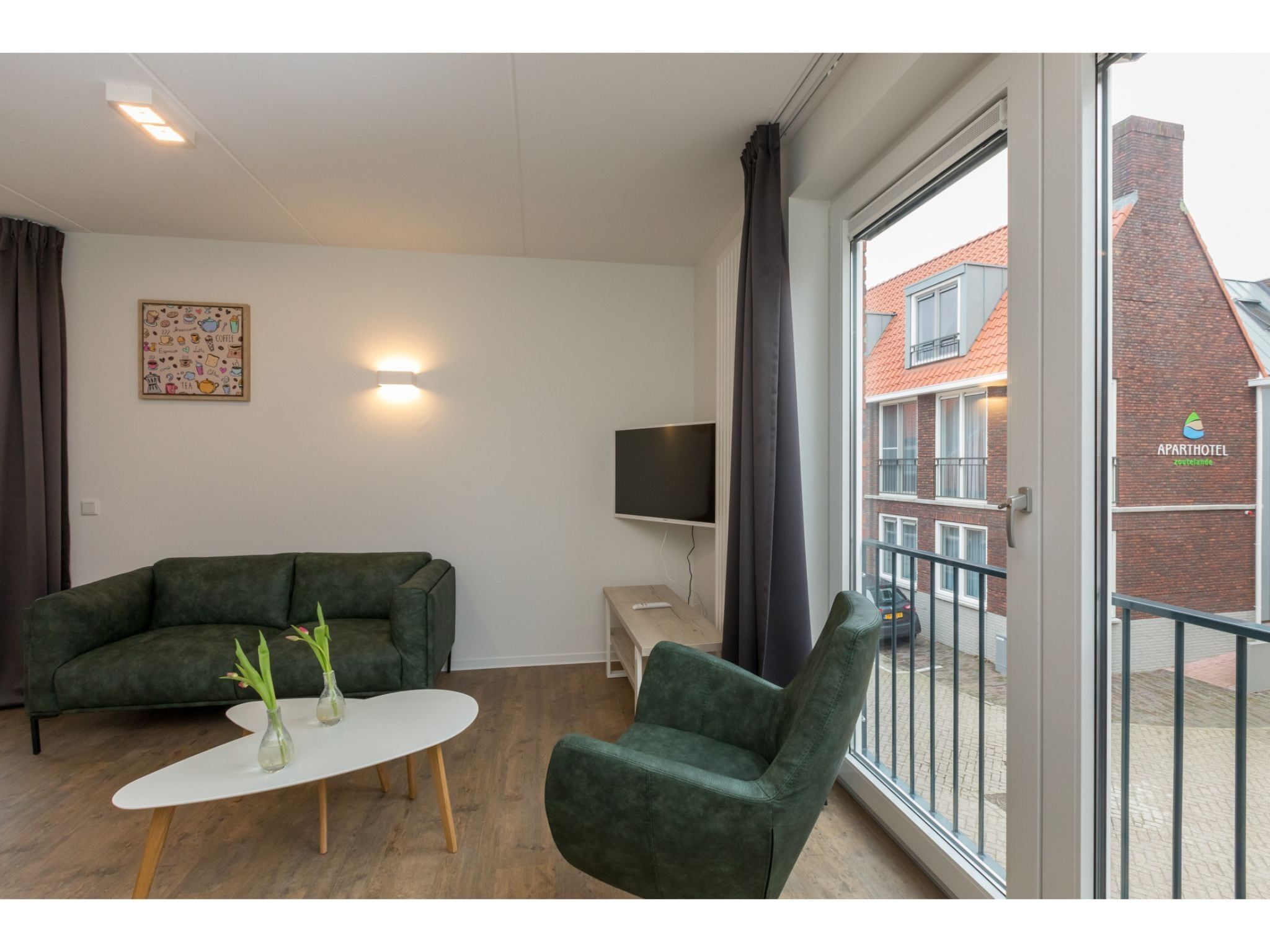 De woonkamer van Aparthotel Zoutelande - 2 pers luxe studio plus in Zoutelande