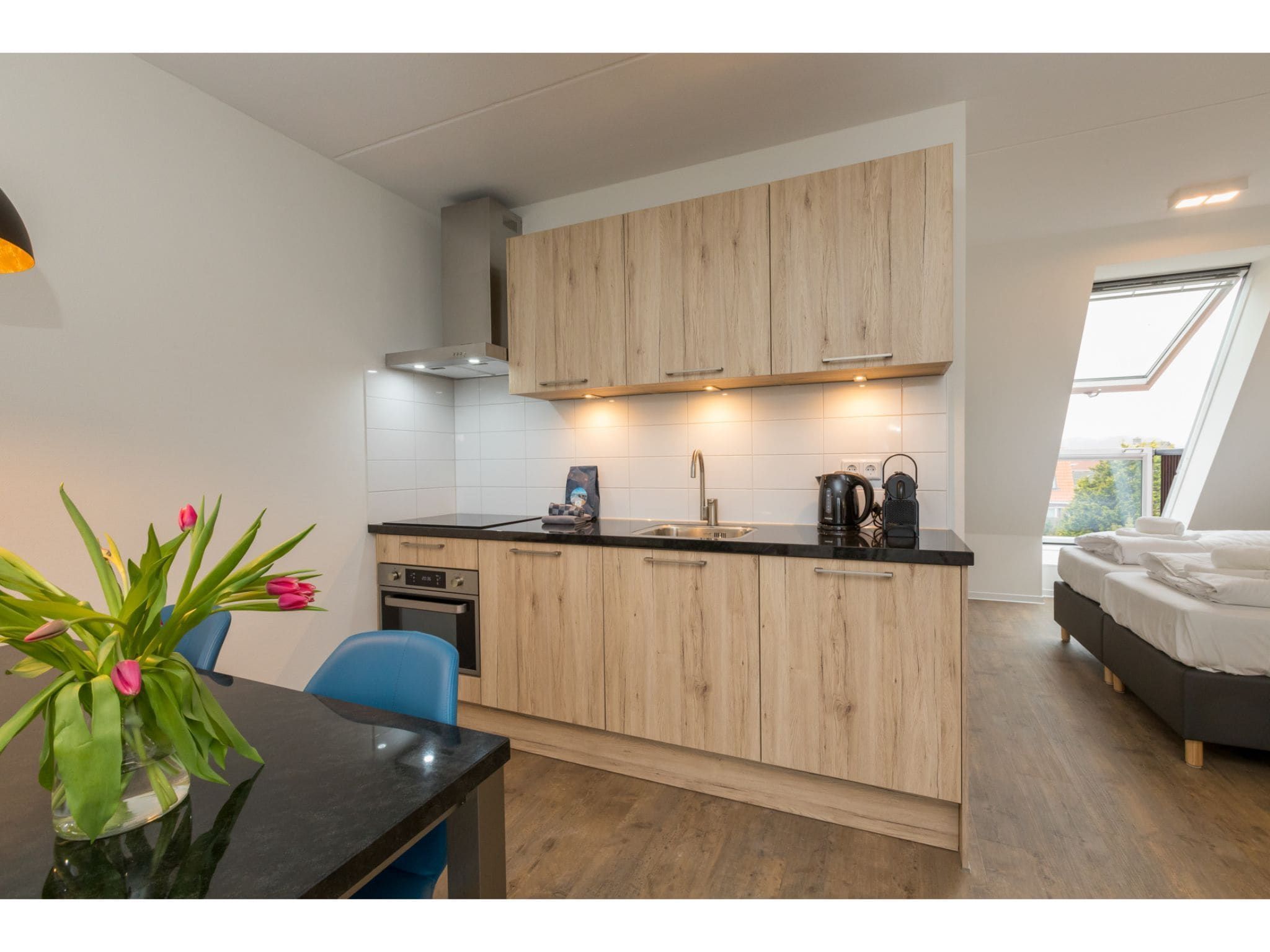 De keuken van Aparthotel Zoutelande - 2 pers luxe studio plus in Zoutelande