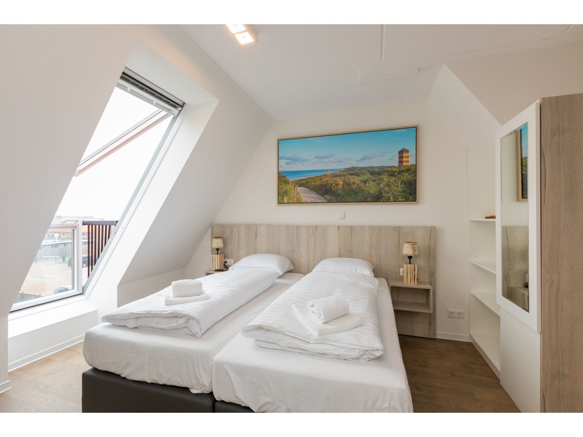 Een slaapkamer van Aparthotel Zoutelande - 2 pers luxe studio plus in Zoutelande