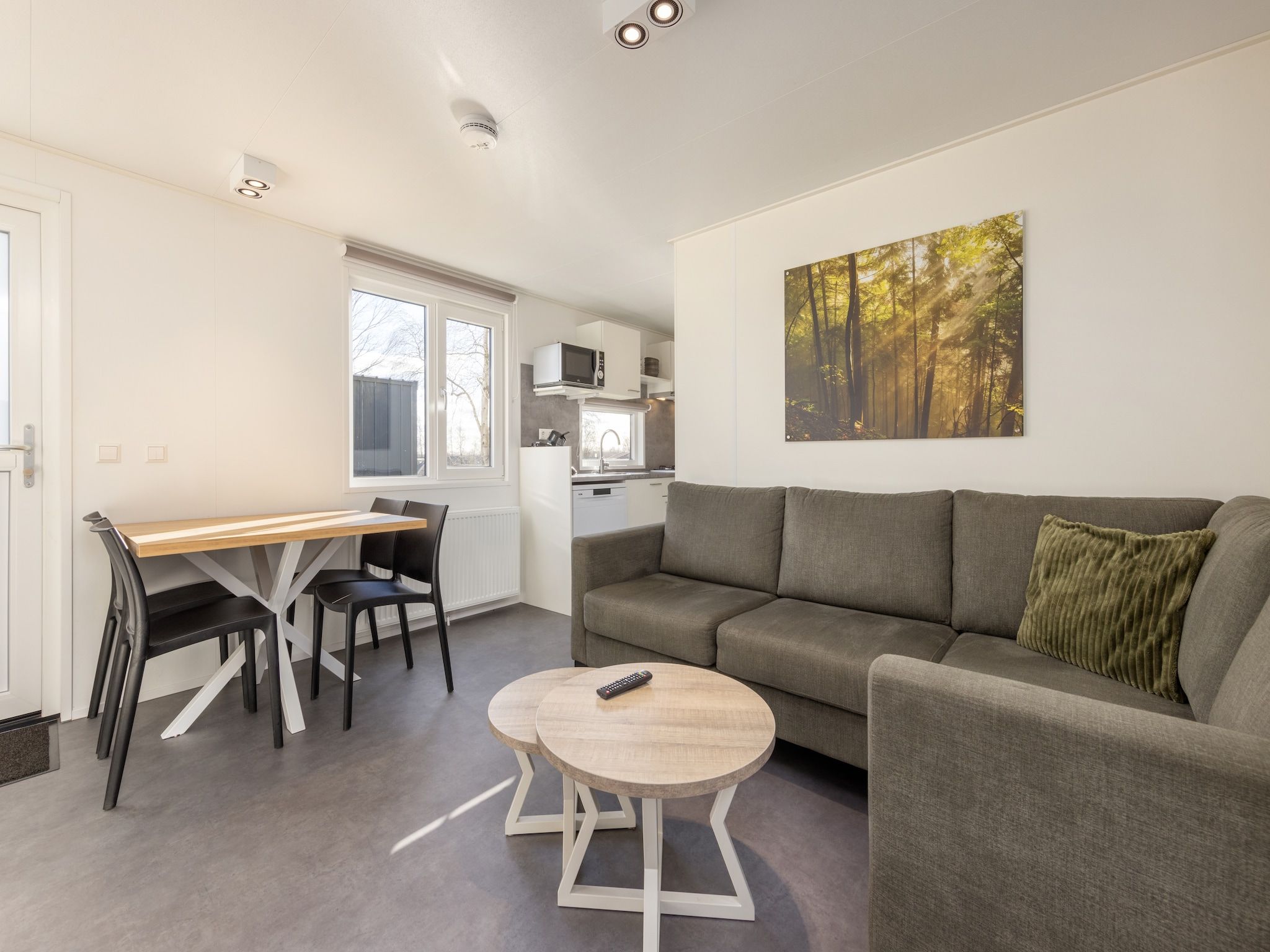 De woonkamer van Hunzepark 12 in Gasselternijveen