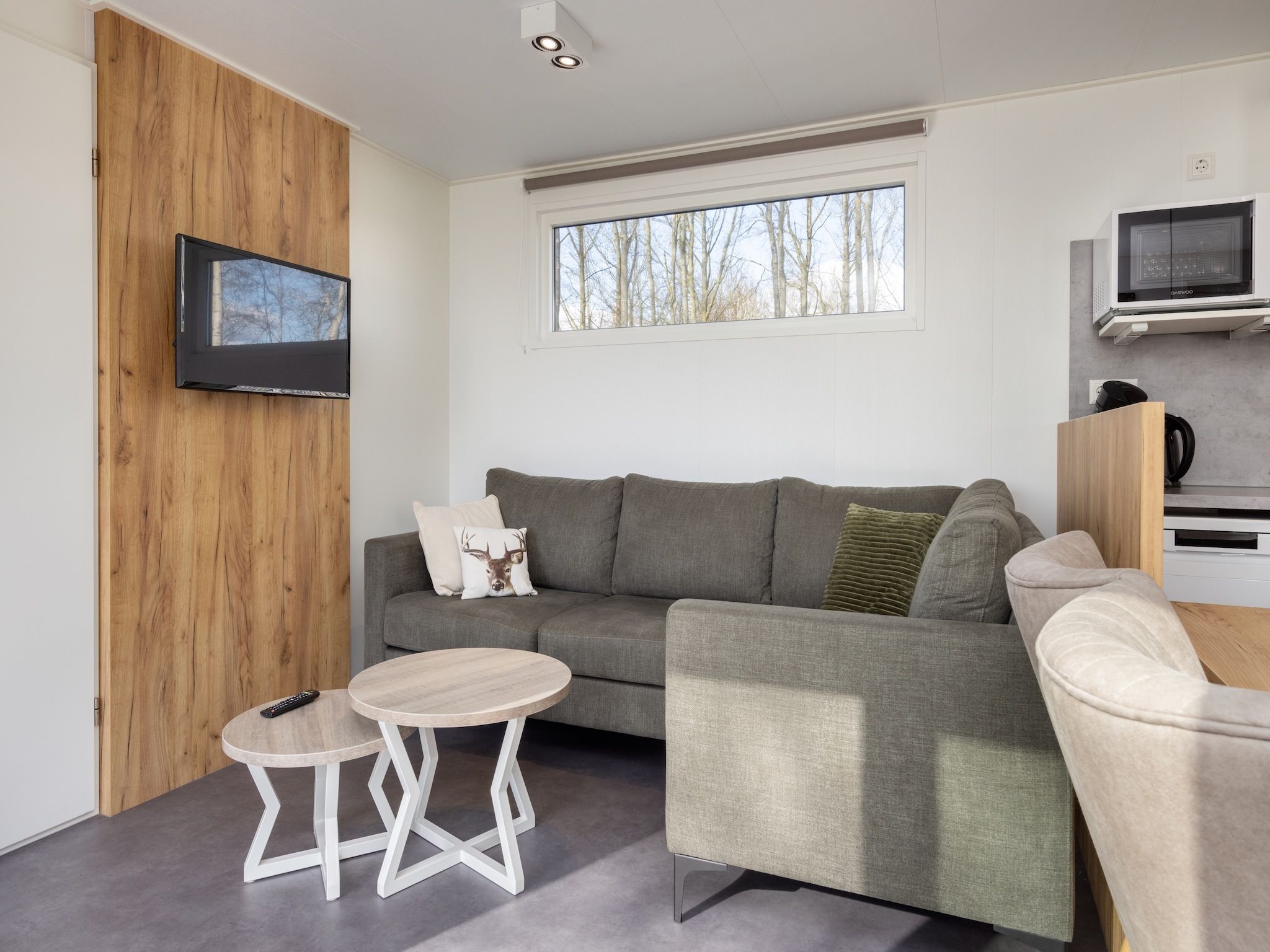 De woonkamer van Hunzepark 13 in Gasselternijveen