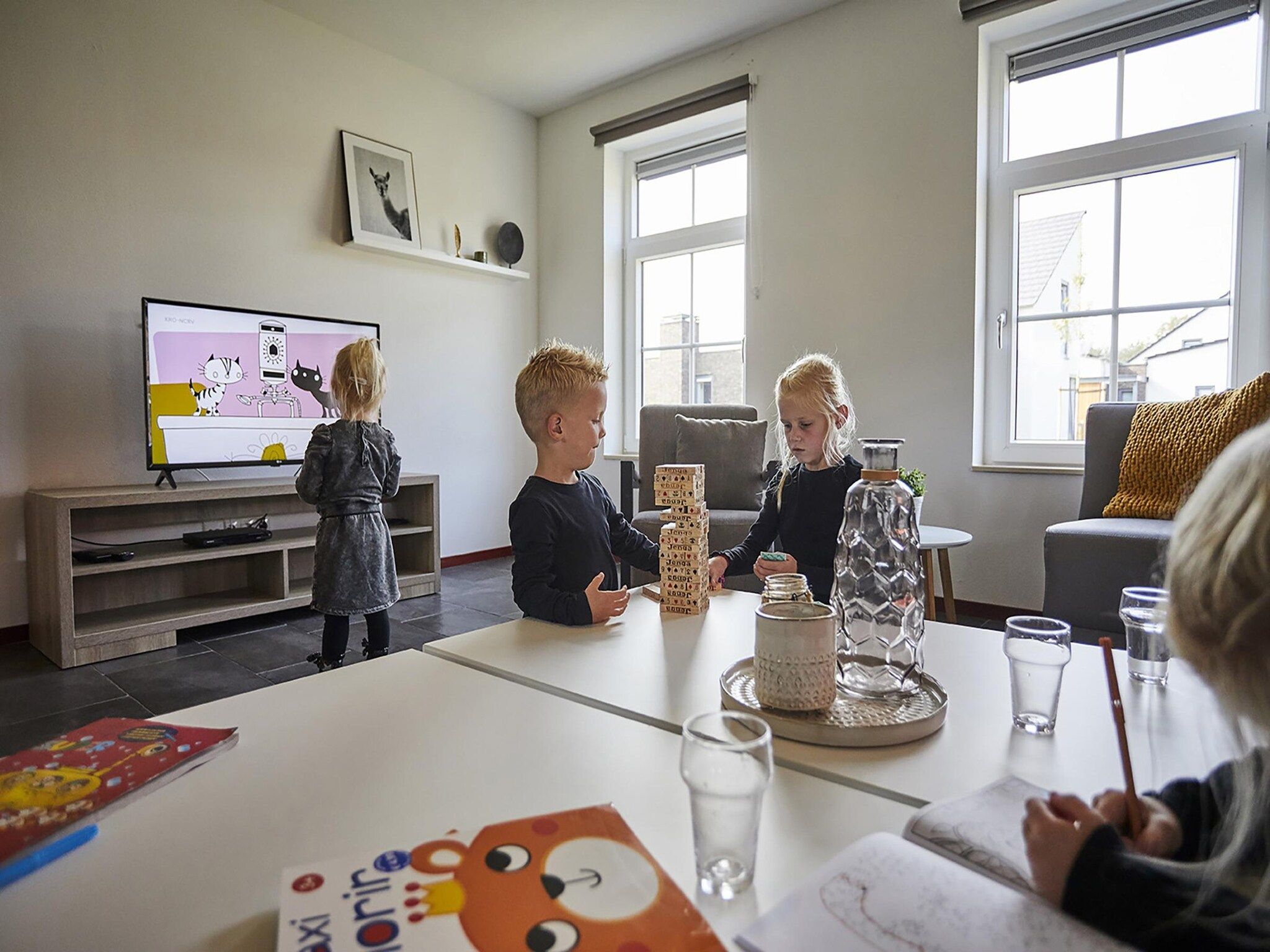 De woonkamer van Buitenhof De Leistert 30 in Roggel