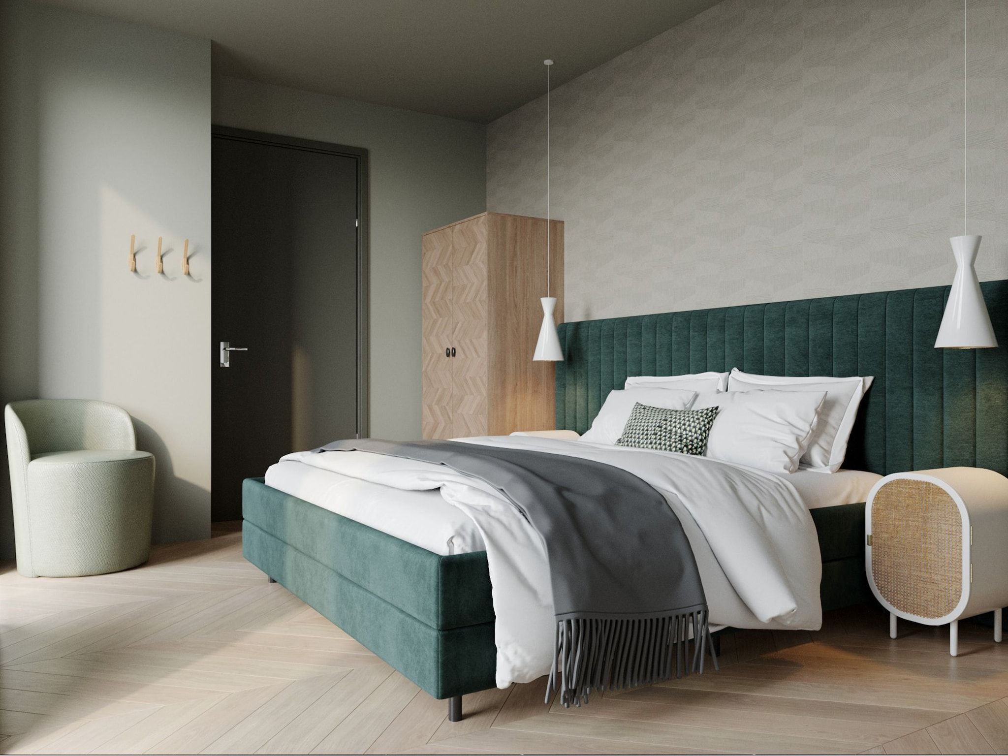 Een slaapkamer van Buytenveldt H4 in De Cocksdorp Texel