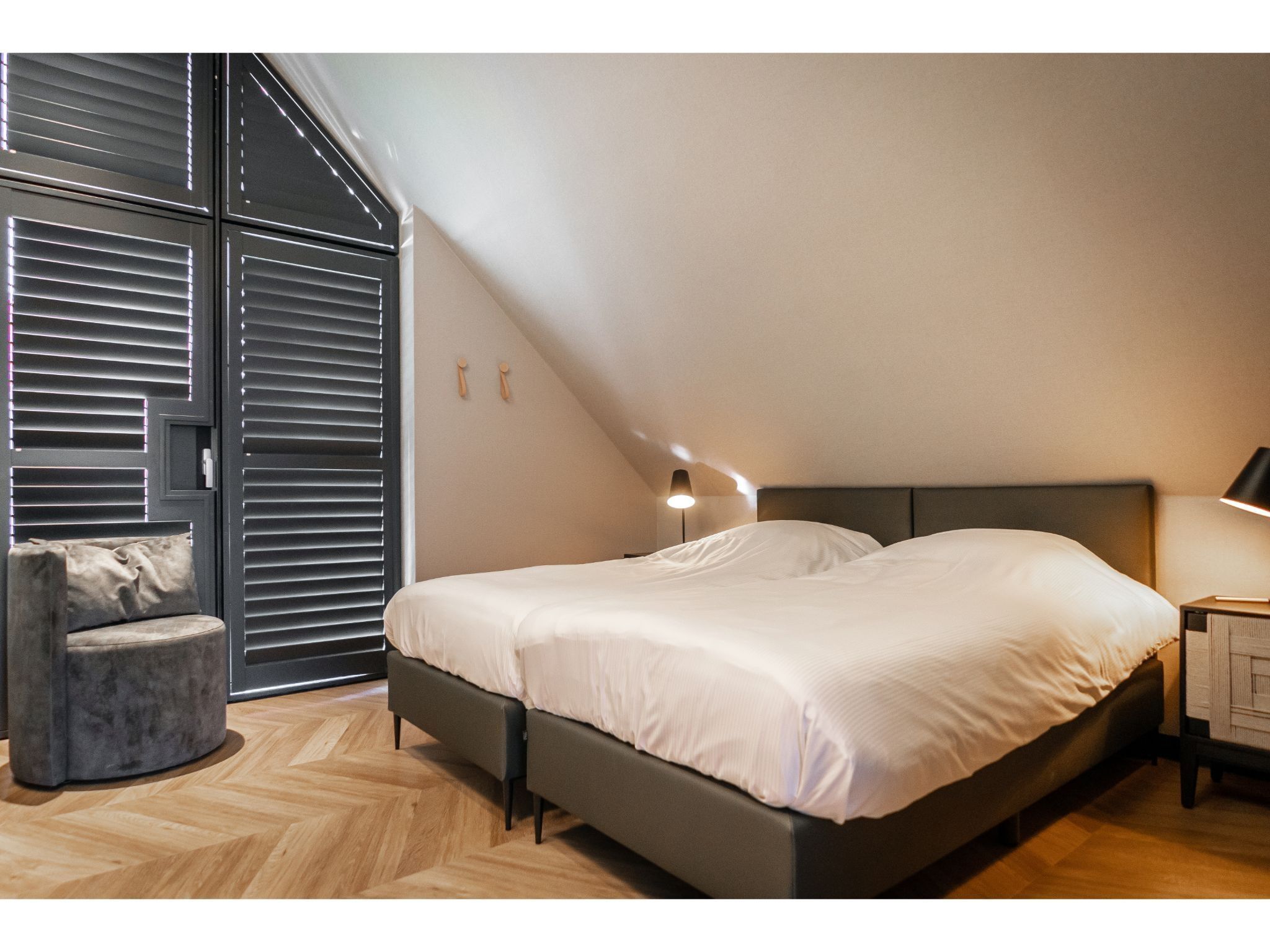 Een slaapkamer van Buytenveldt H4 in De Cocksdorp Texel