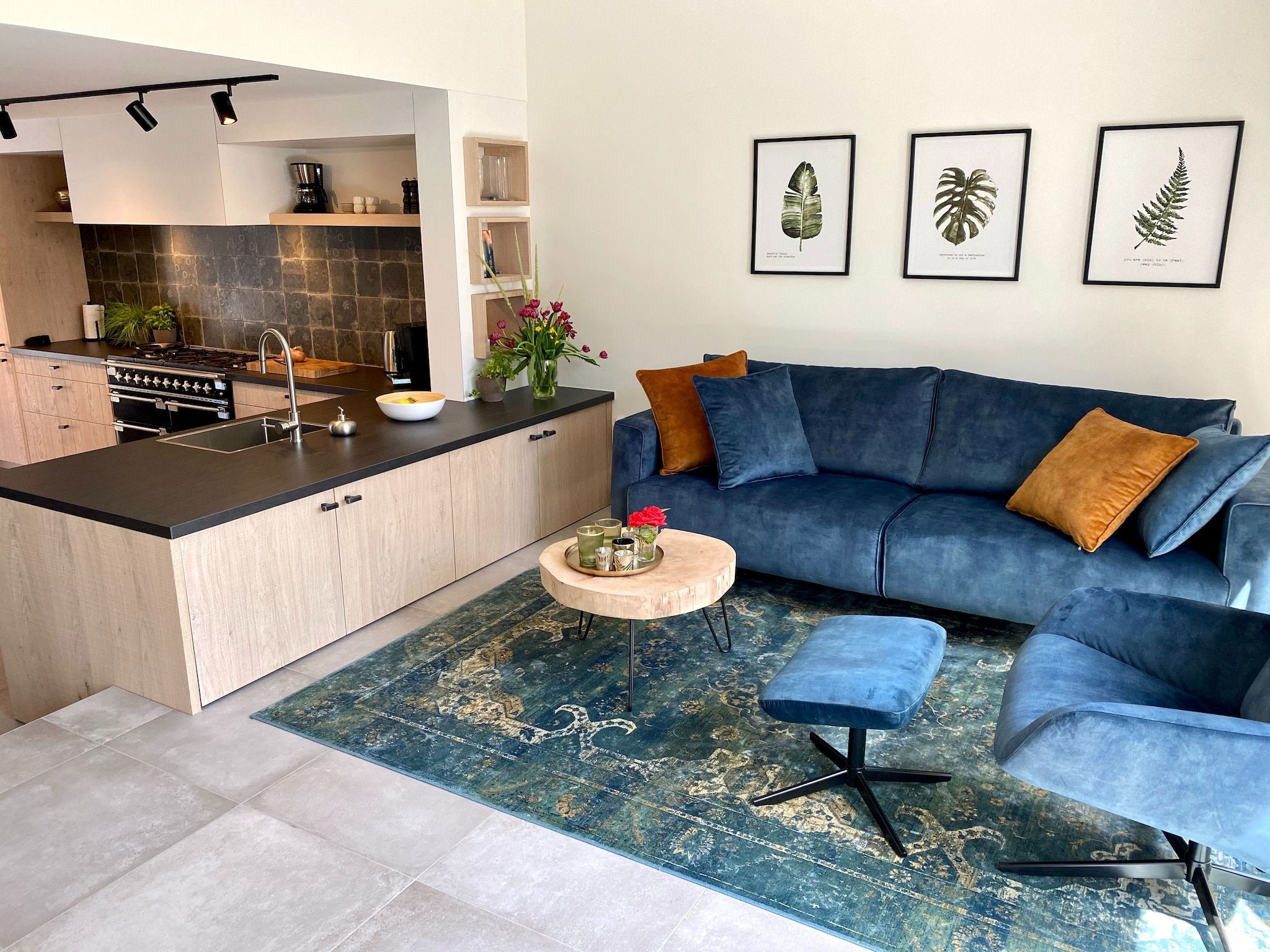 De woonkamer van Lepelblad 44 in Nieuwvlietbad