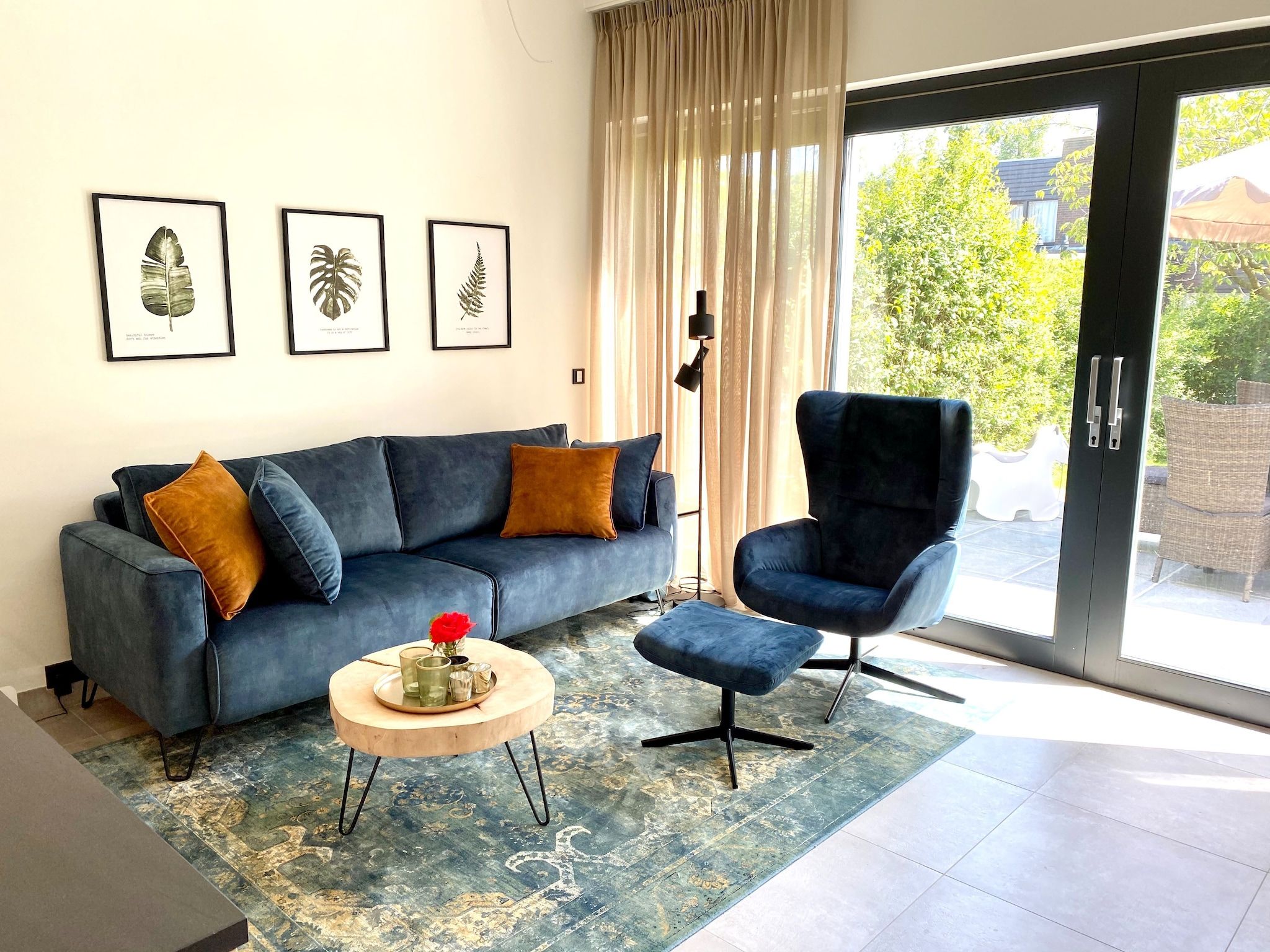 De woonkamer van Lepelblad 44 in Nieuwvlietbad