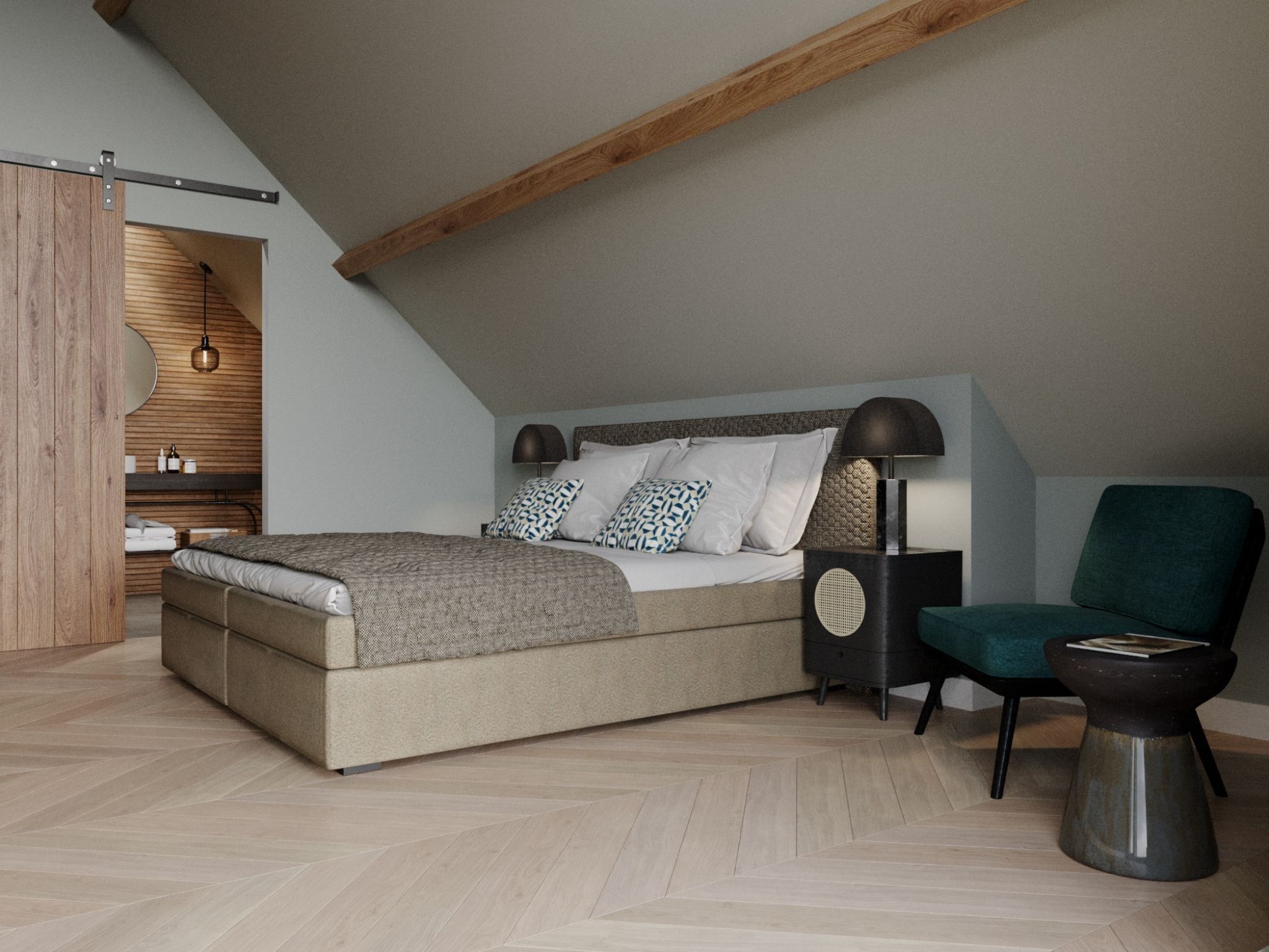 Een slaapkamer van Buytenveldt H1 in De Cocksdorp Texel