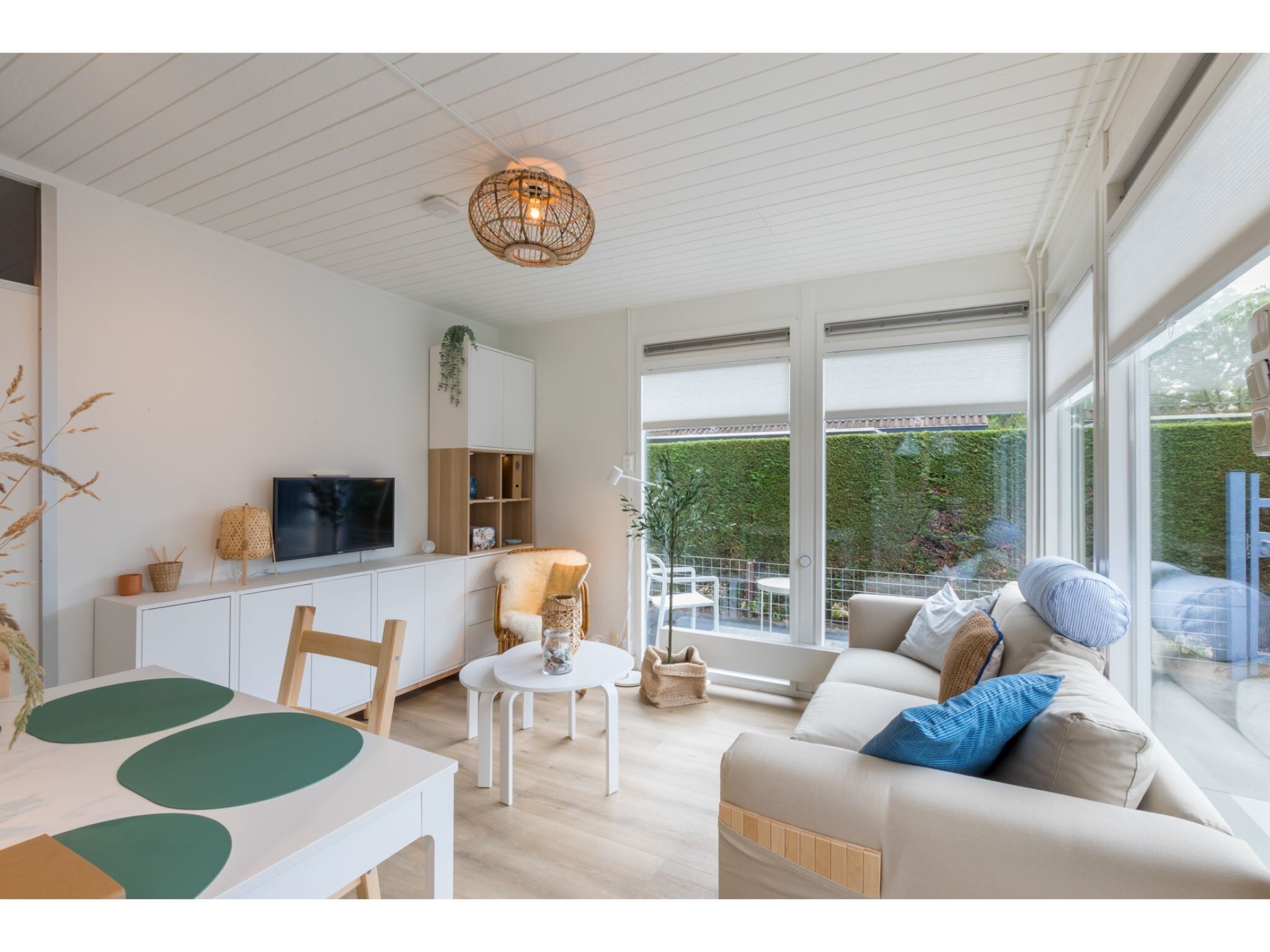 De woonkamer van Vakantiehuis Noordendolfer 2 huisje 49 in Zoutelande
