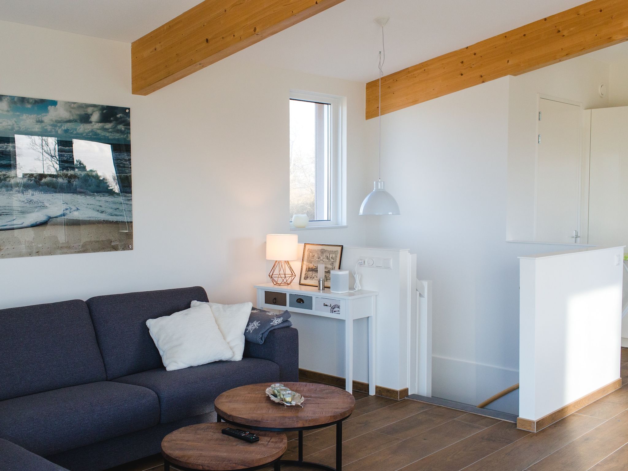 De woonkamer van Schotsmanweg 12 in Kamperland