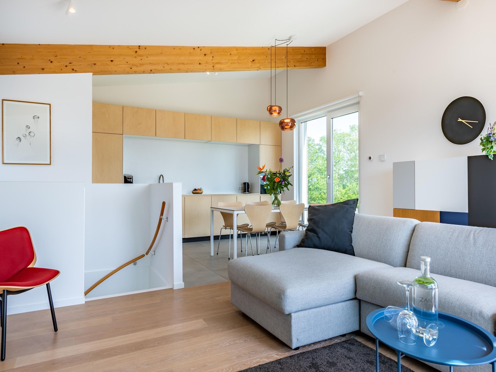 De woonkamer van Schotsmanweg 16 in Kamperland