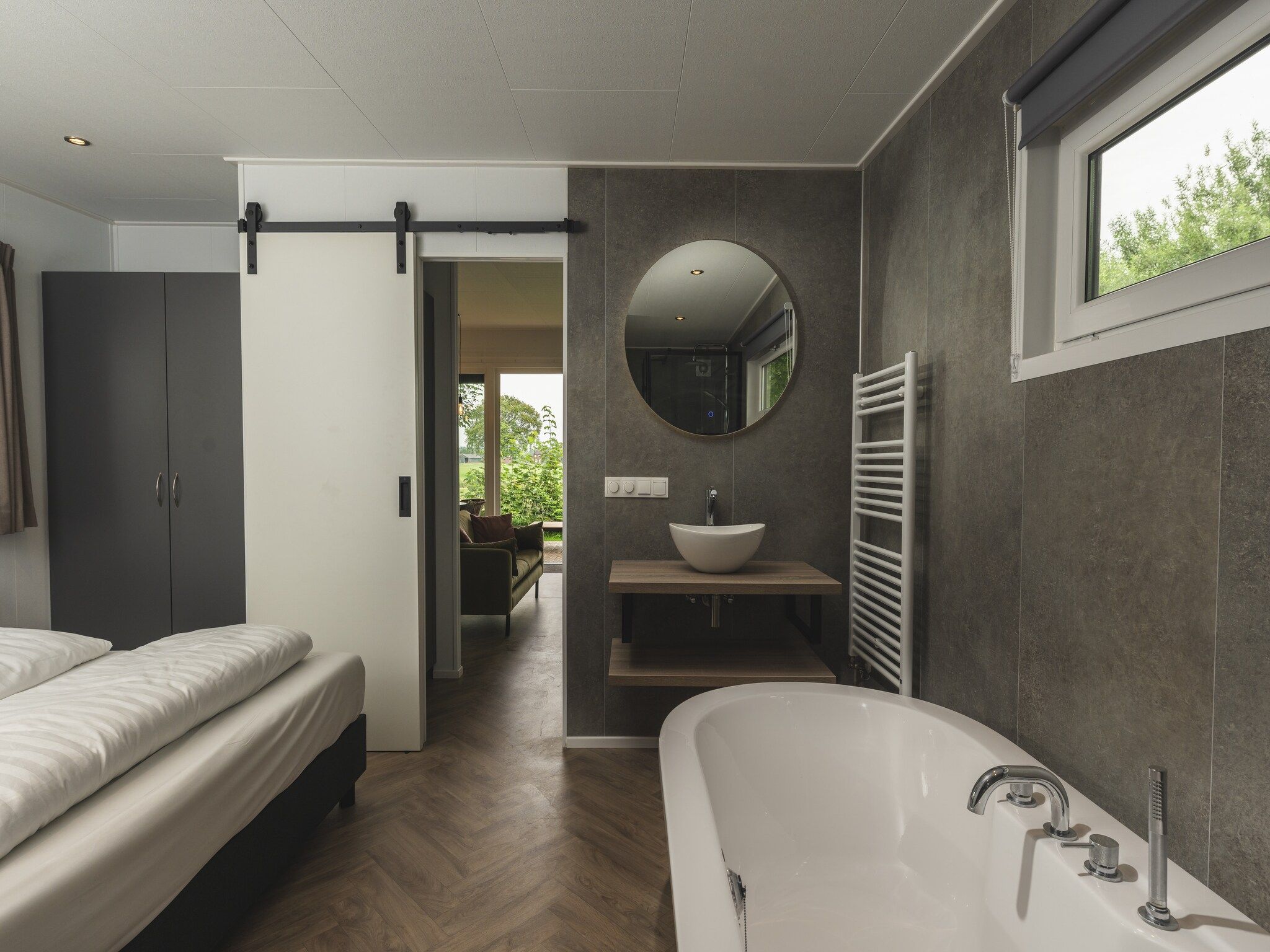De badkamer van Vakantiepark Mölke 28 in Zuna