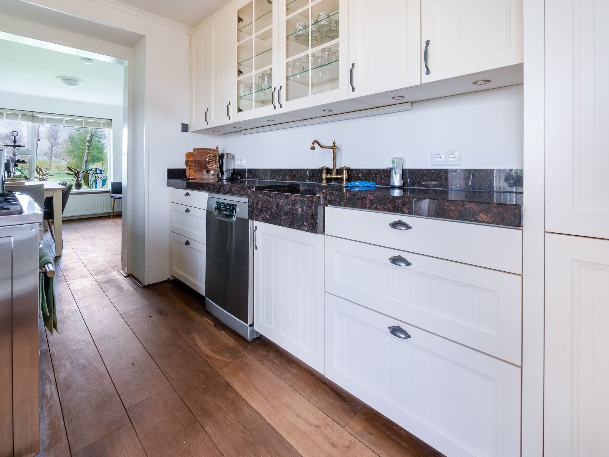 De keuken van B&B boerderij GRUTSK in Suwald