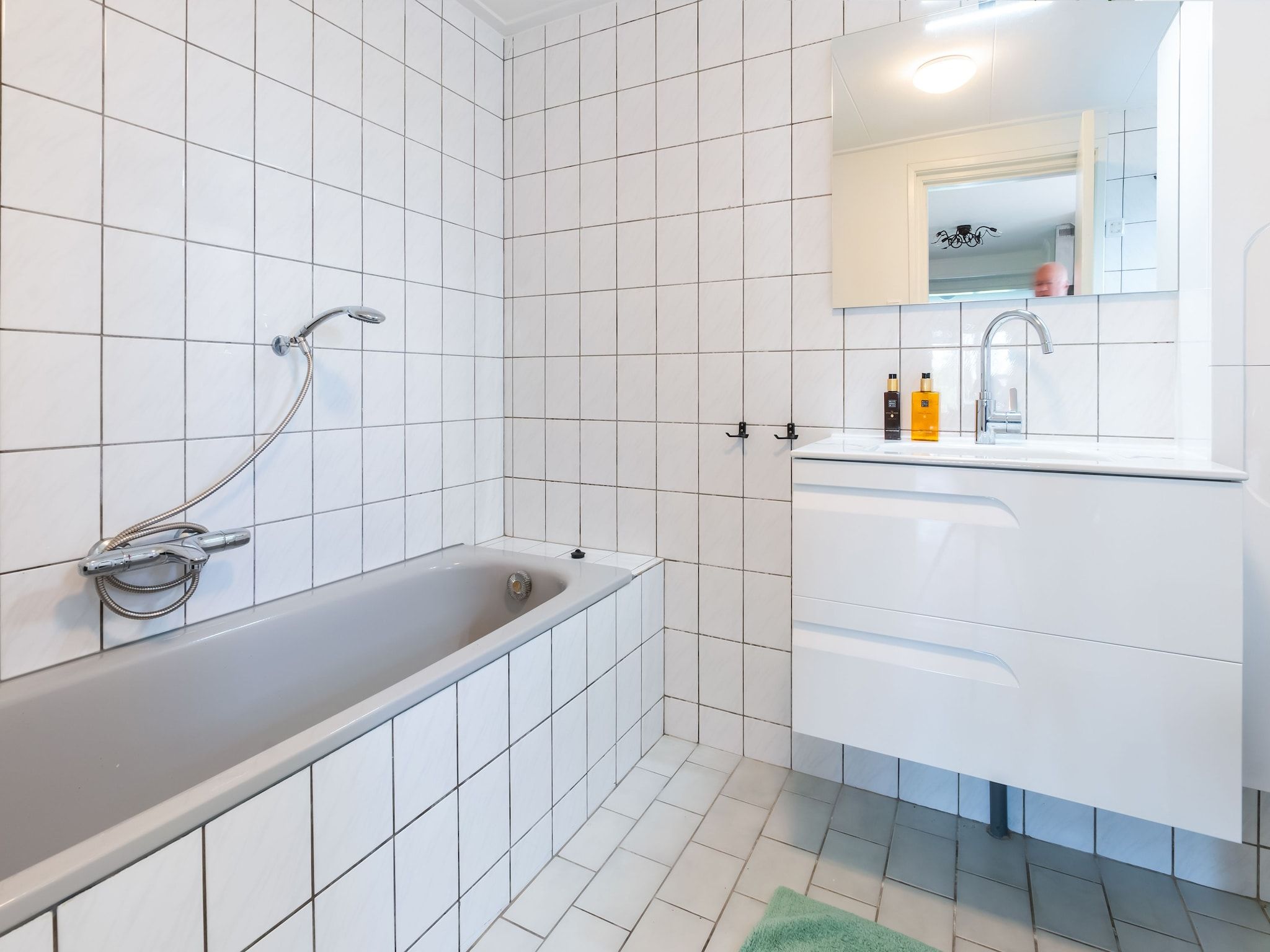 De badkamer van B&B boerderij GRUTSK in Suwald