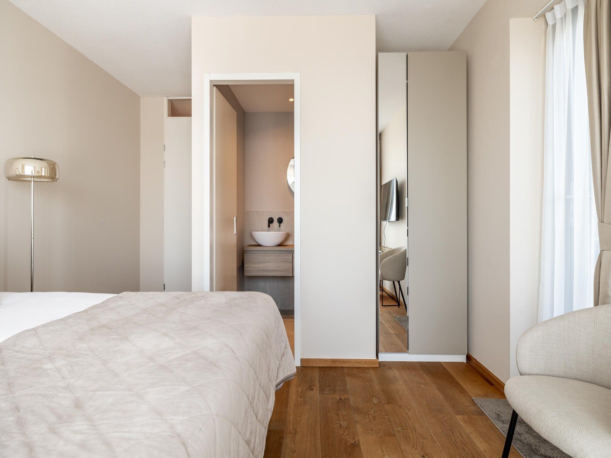 Een slaapkamer van Scheveningen Harbour 42A in Den Haag