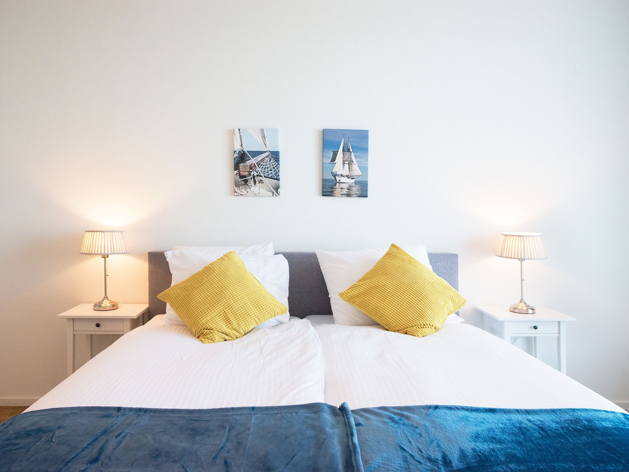 Een slaapkamer van Scheveningen Harbour 56D in Den Haag