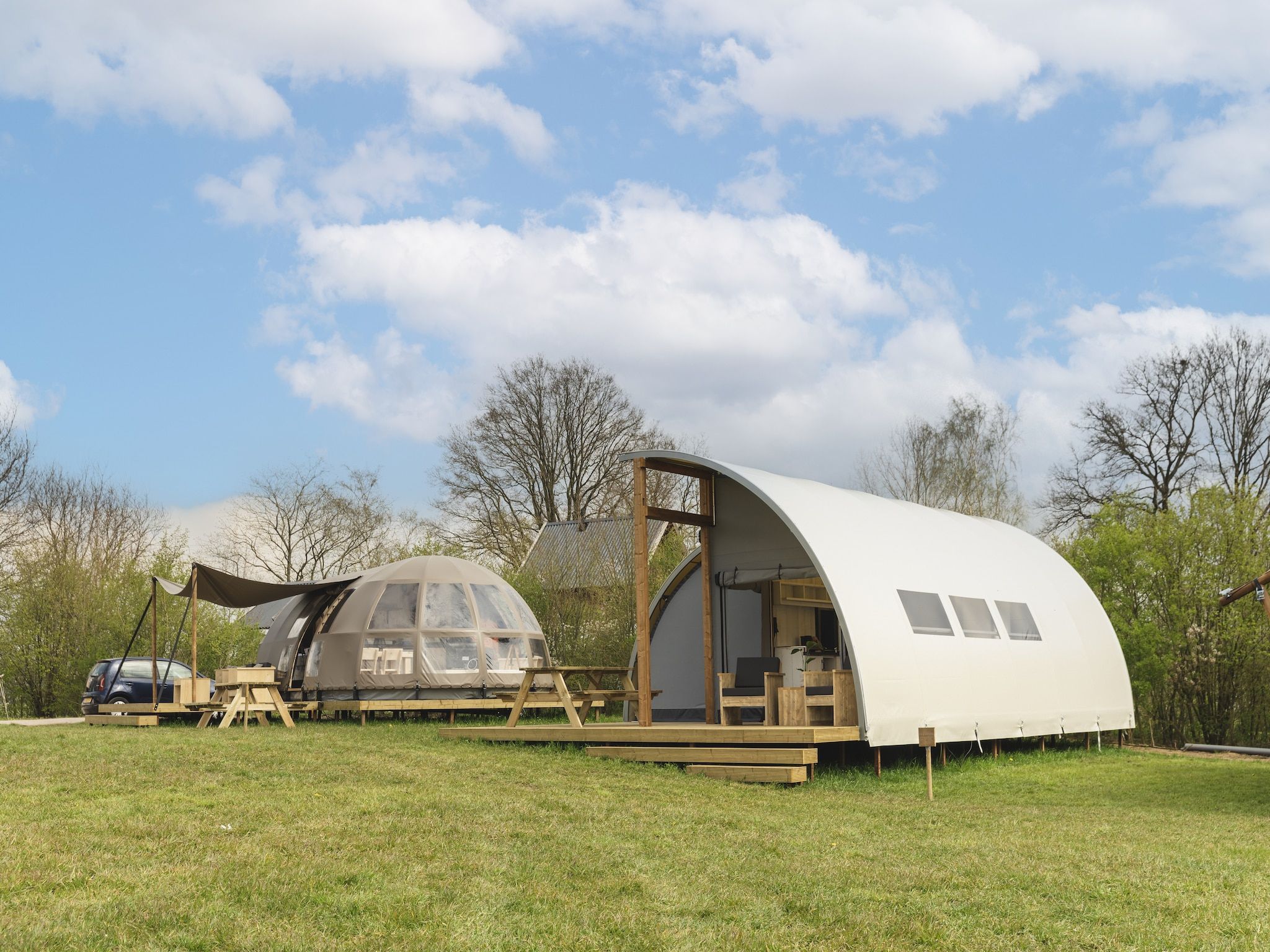 De tuin van Vakantiepark Mölke 31 in Zuna