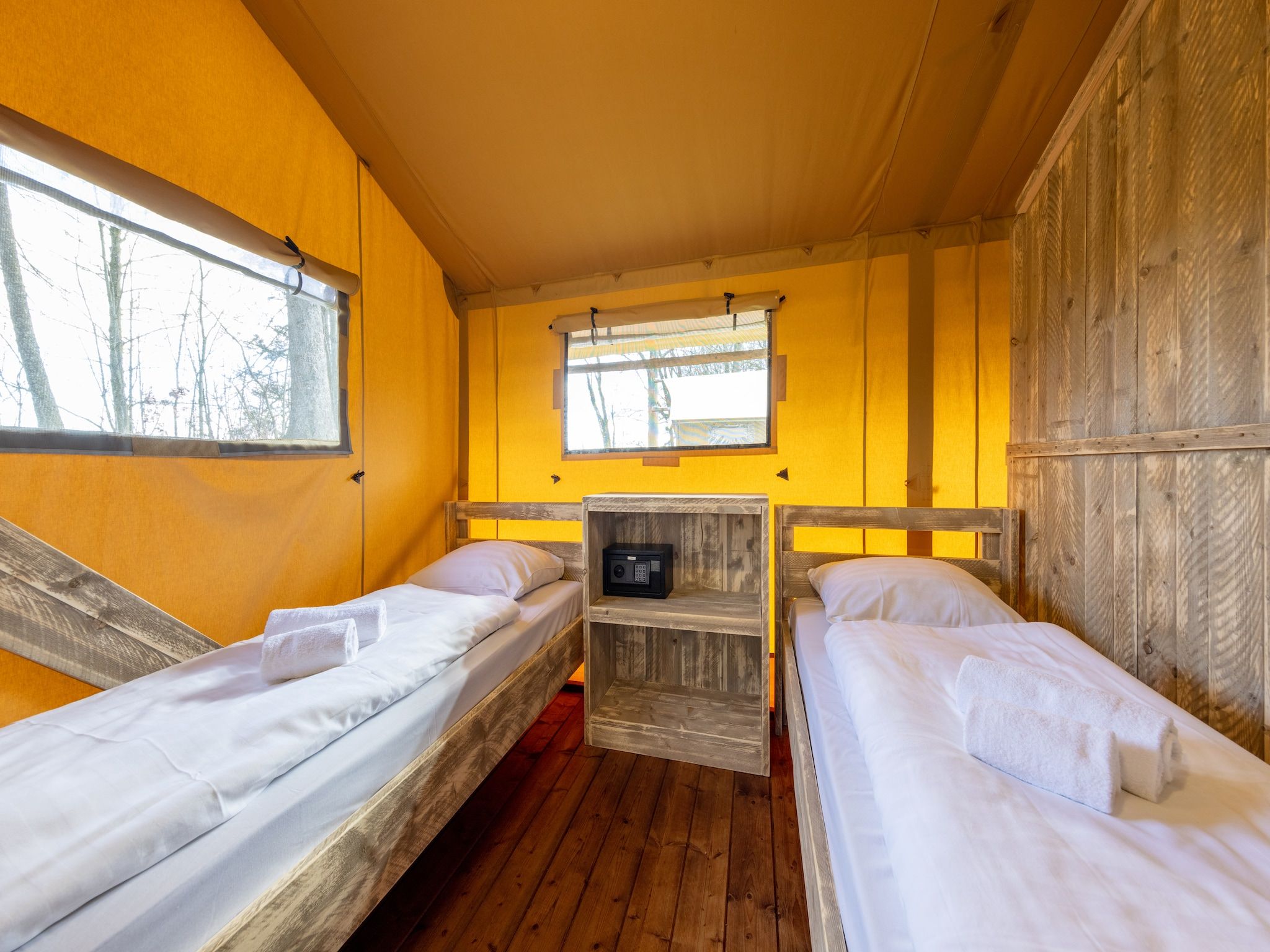 Een slaapkamer van Hunzepark 15 in Gasselternijveen