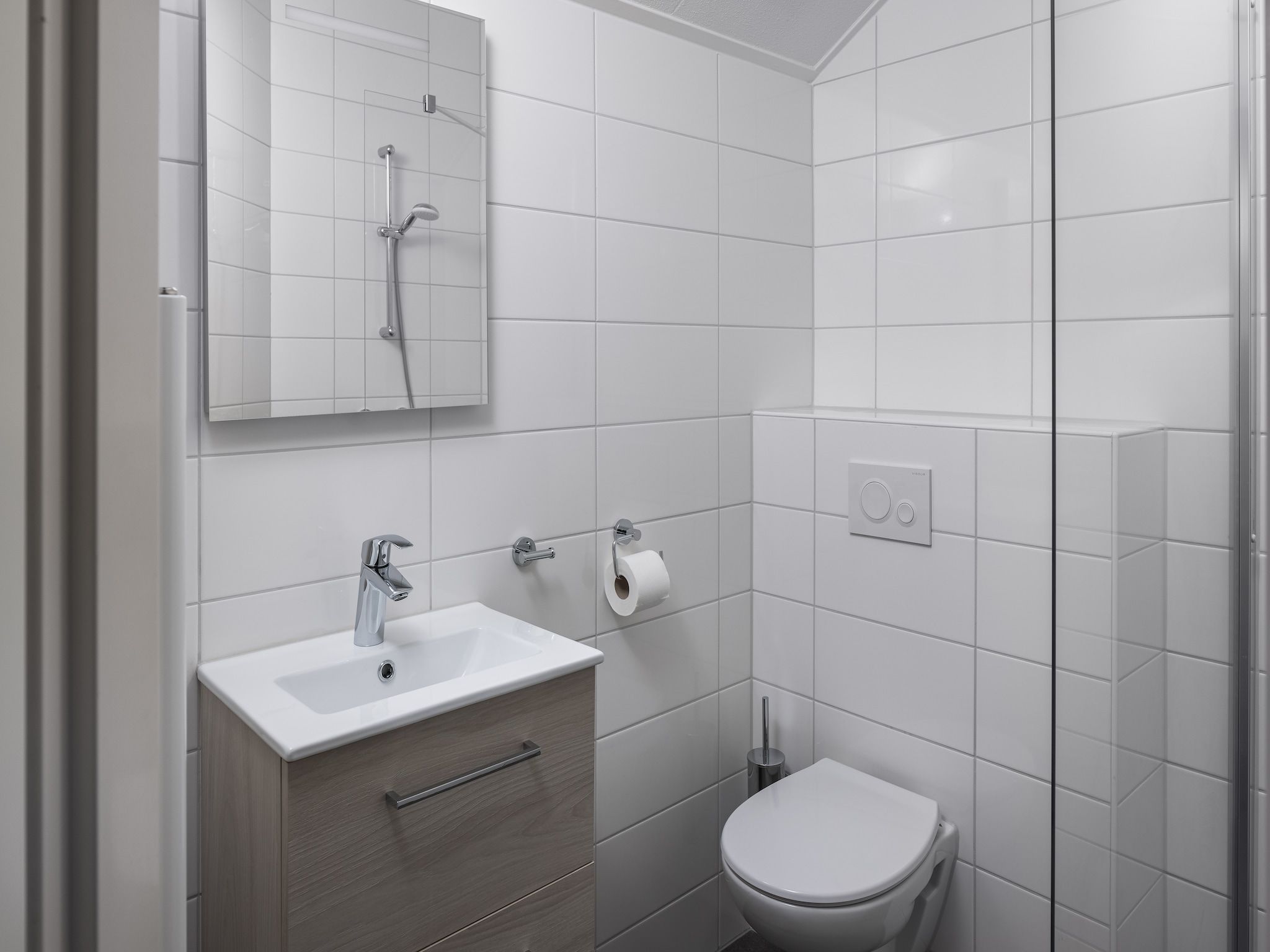 De badkamer van Vakantiepark Hof Domburg 24 in Domburg