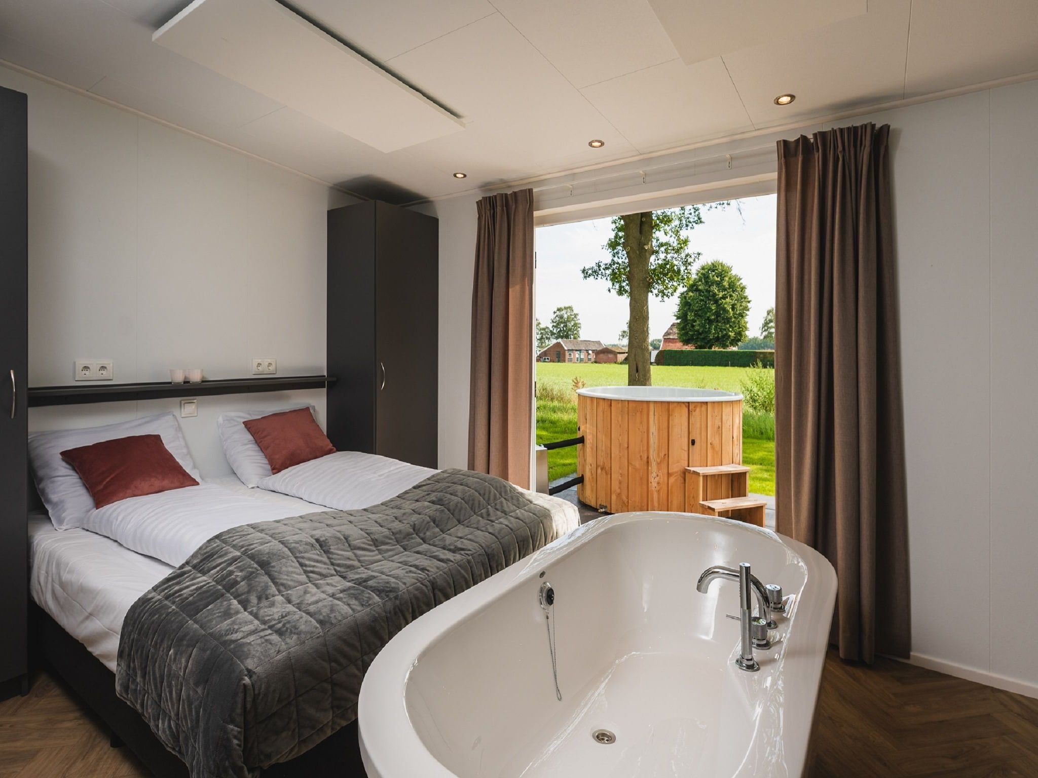 Een slaapkamer van Buitenplaats Holten 17 in Rijssen