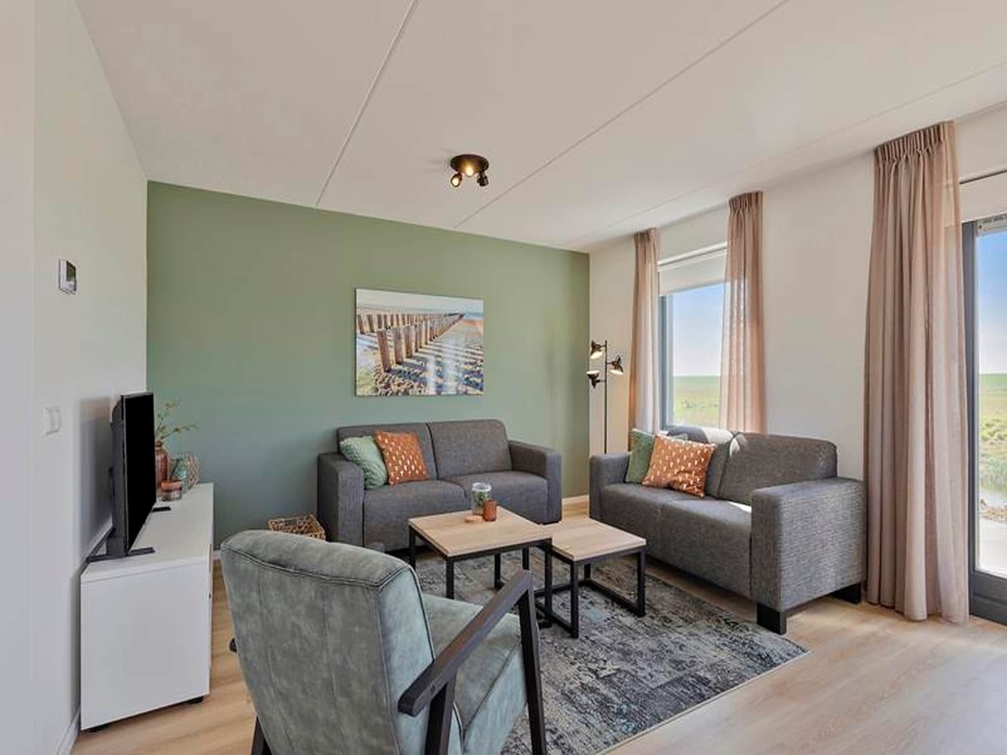 De woonkamer van De Smient Huis  Nr 42 in Scherpenisse
