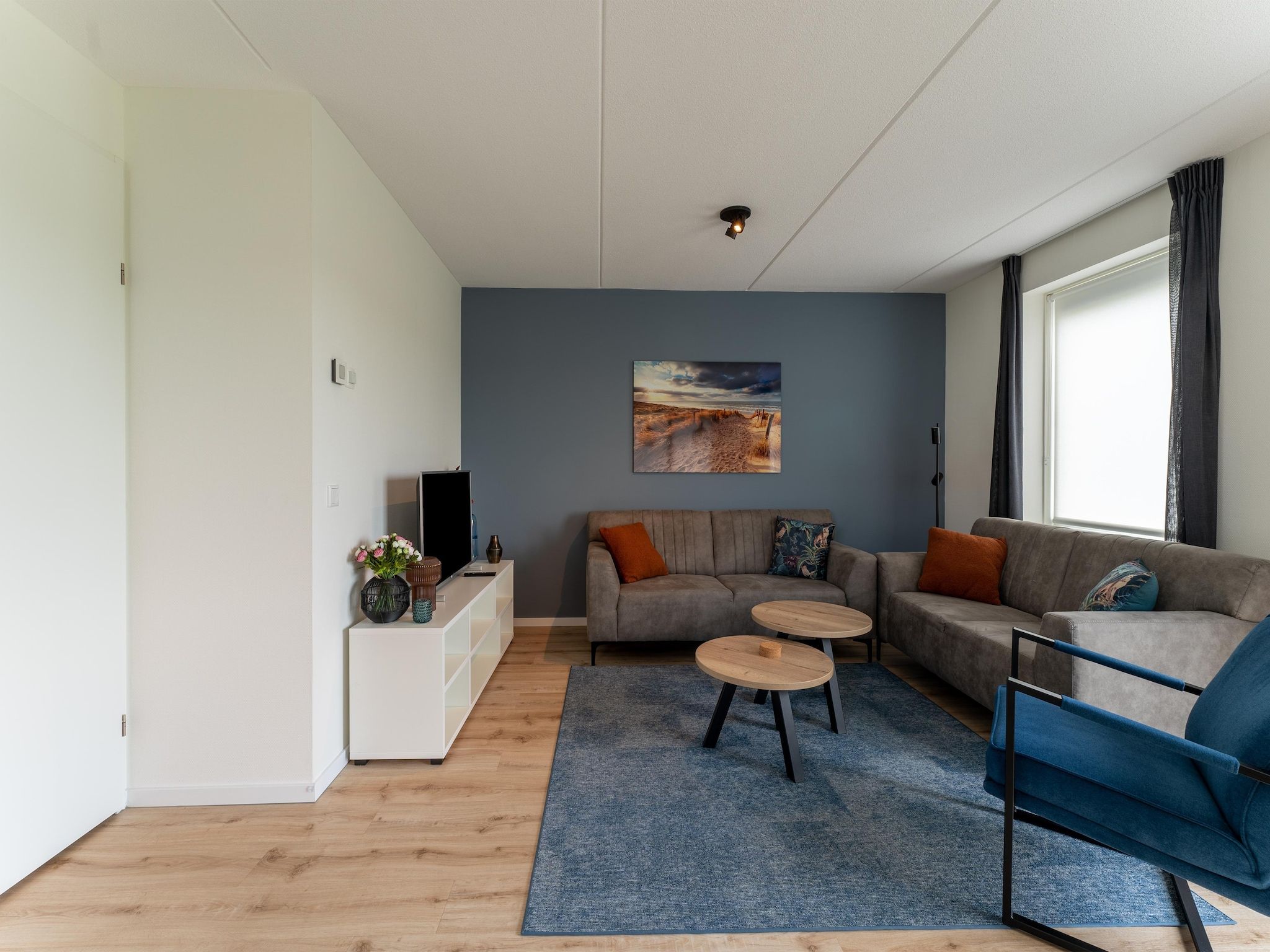 De woonkamer van Wulpdal Huis Nr 51 in Scherpenisse
