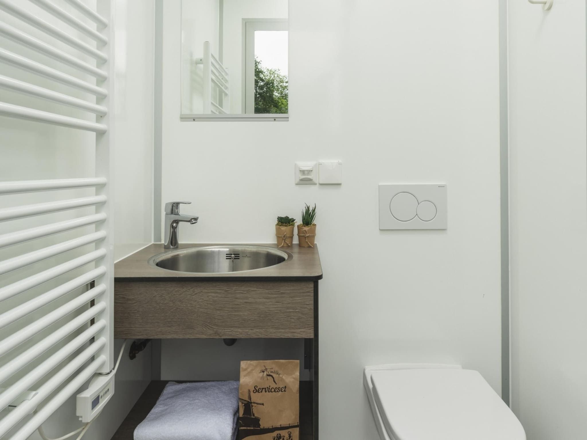 De badkamer van Vakantiepark Mölke 33 in Zuna