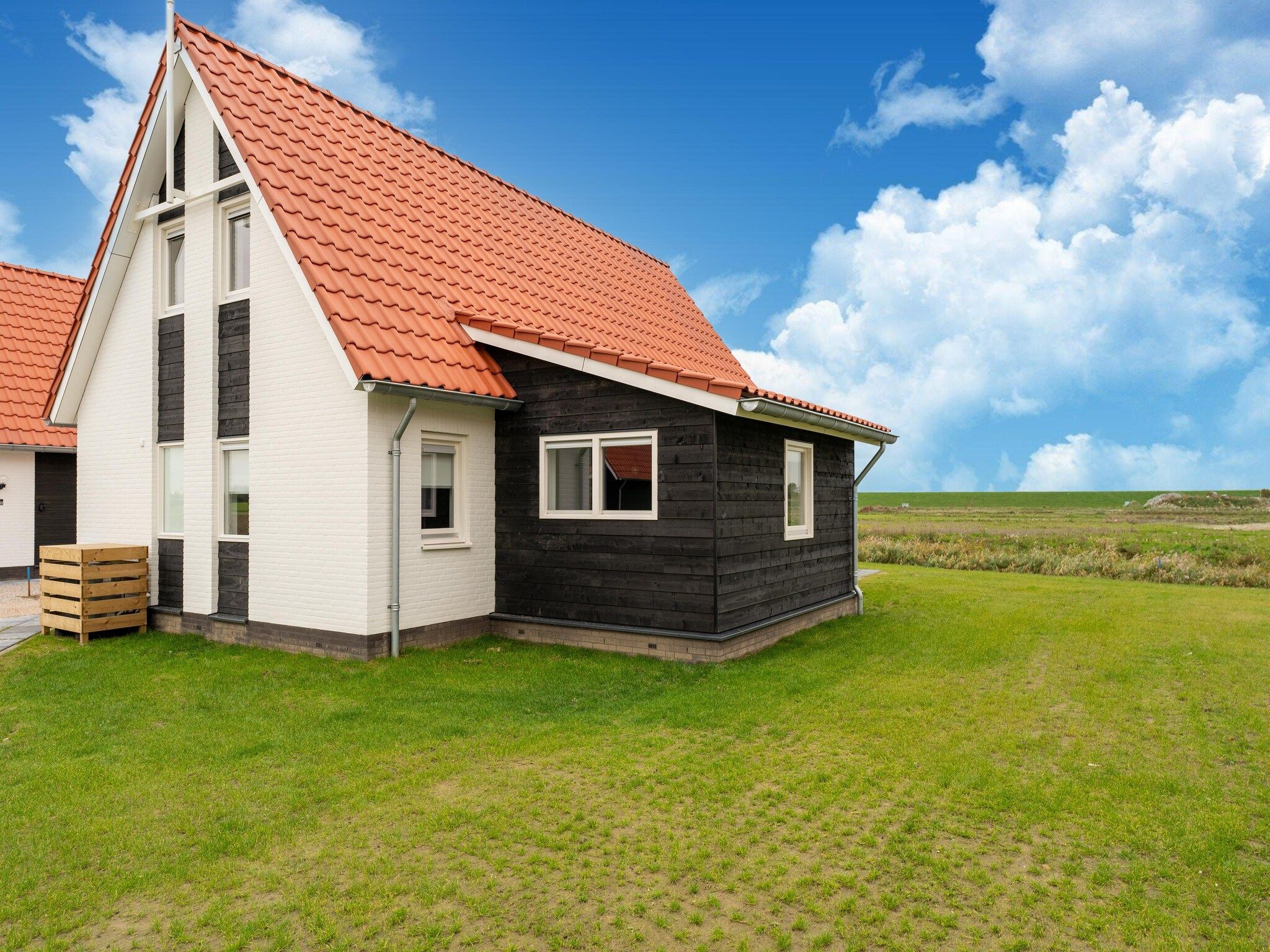De buitenkant van De Albatros Huis Nr 49 in Scherpenisse